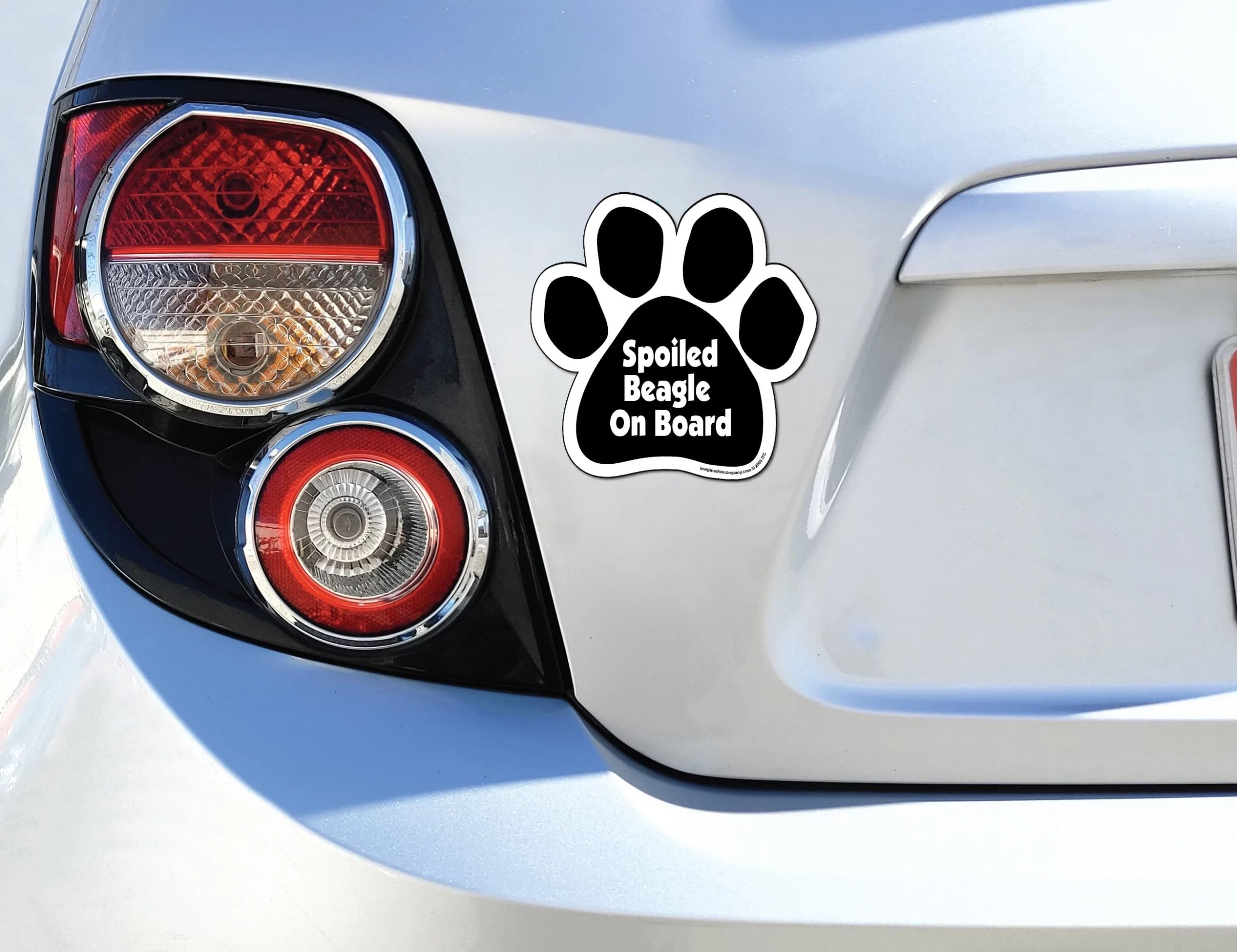 Imagine This Paw Car Magnet, Spoiled Beagle on Board, 5-1/2-Inch by 5-1/2-Inch