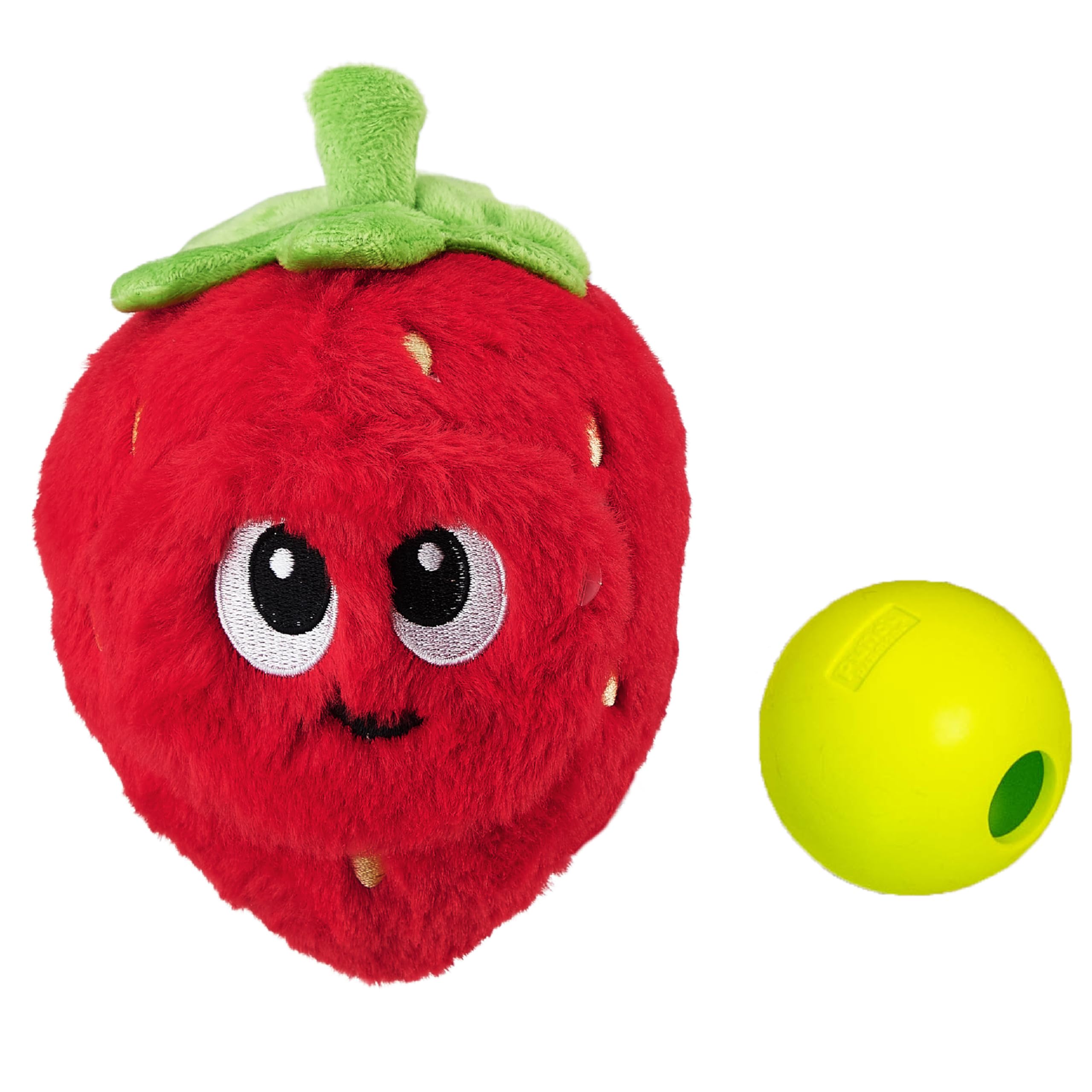 Outward Hound By Nina Ottosson Fruity Findz Interactive Plush Dog Puzzle With Treat Ball Dog Enrichment Toys, Plush, Red