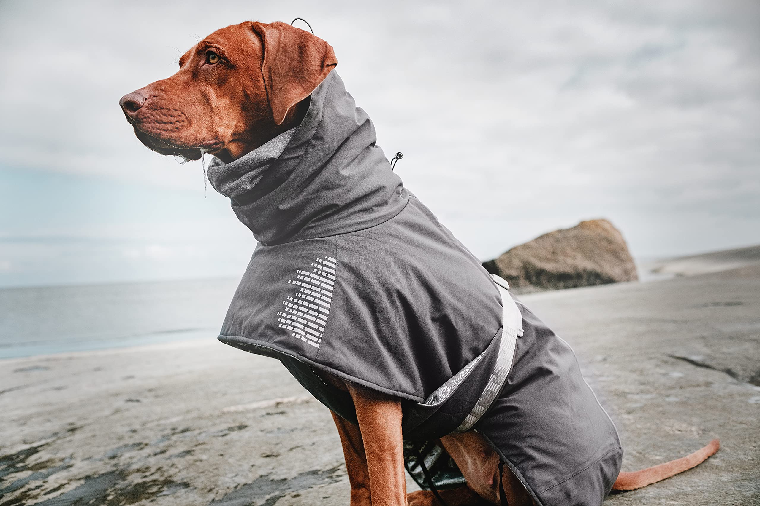Hurtta Extreme Warmer, Dog Winter Jacket, Granite, 18 In