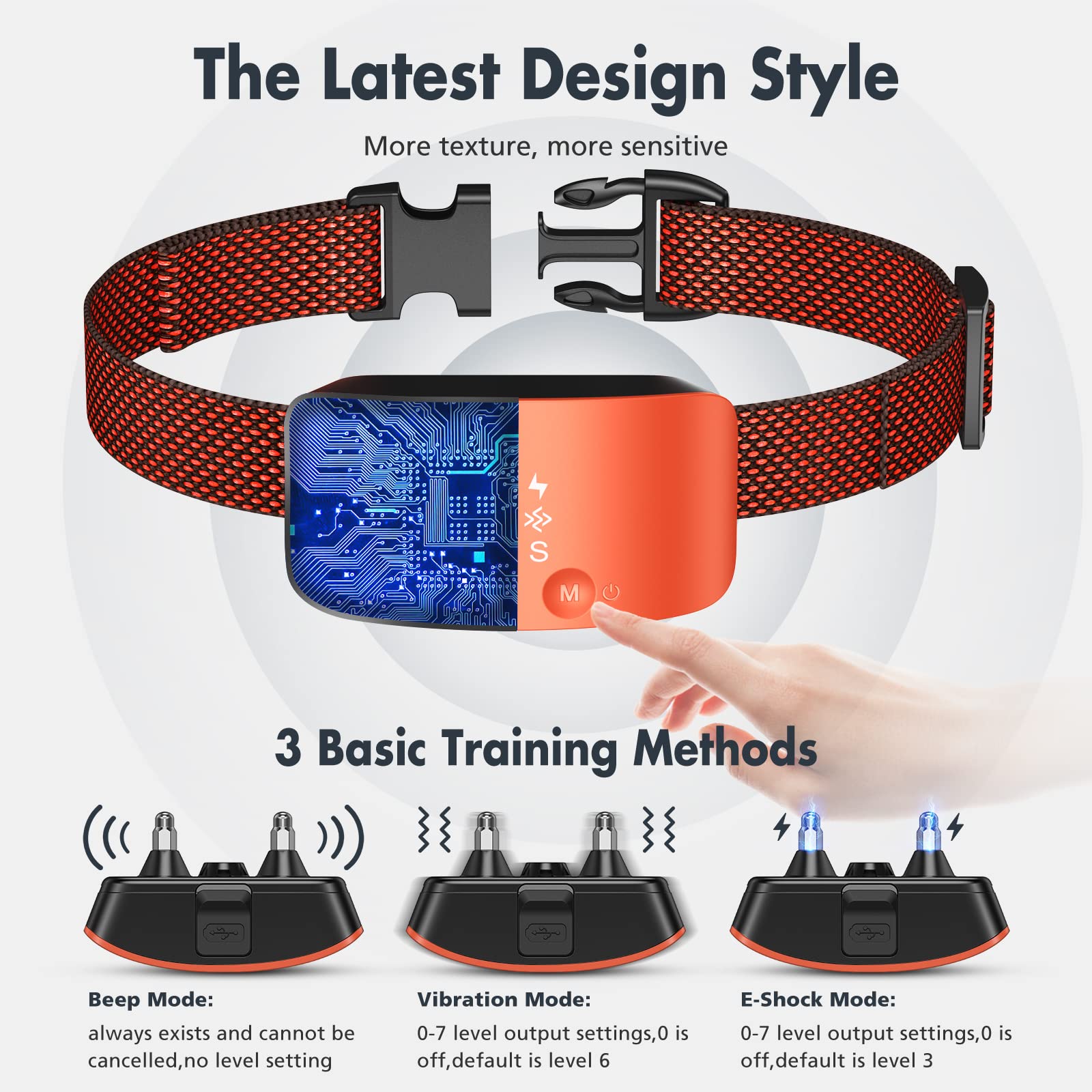 Nbju Bark Collar For Dogs,Rechargeable Anti Barking Training Collar With 7 Adjustable Sensitivity And Intensity Beep Vibration For Small Medium Large Dogs