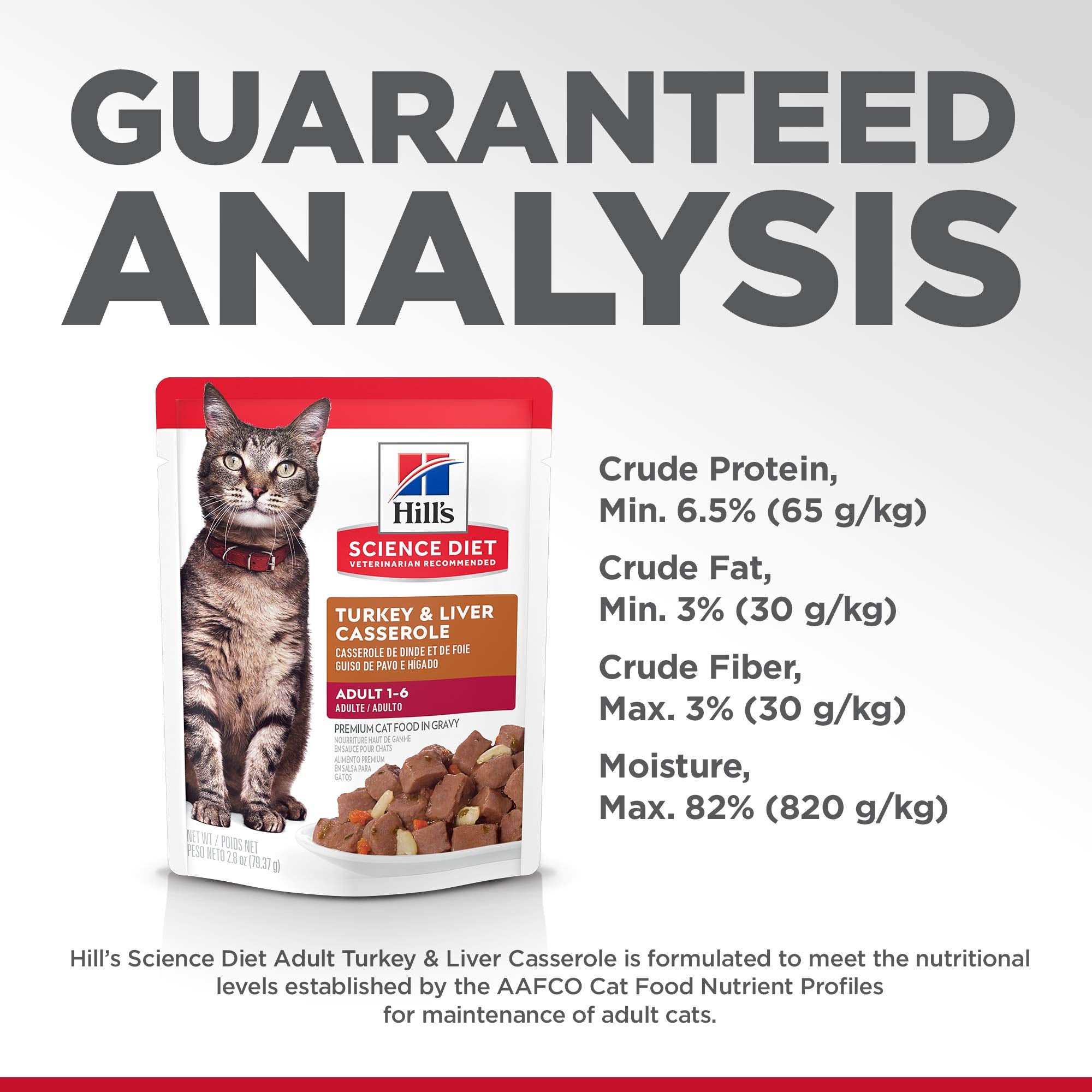 Hill s Science Diet Adult 1-6, Adult 1-6 Premium Nutrition, Wet Cat Food, Turkey Casserole Stew, 2.8 oz Pouch, Case of 24