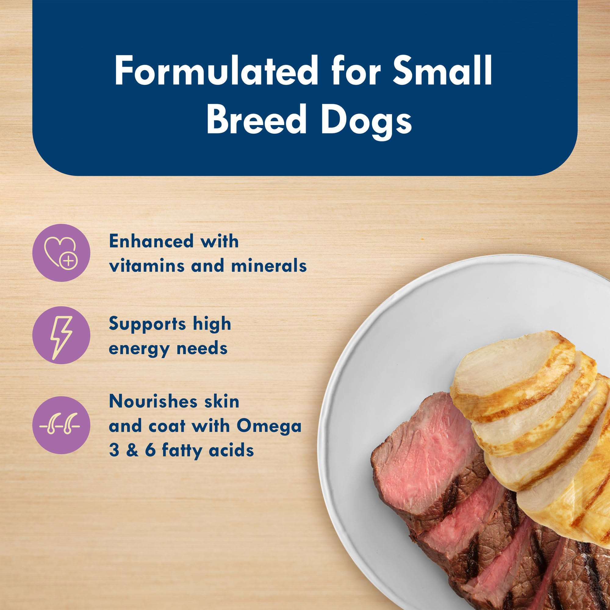 Blue Buffalo Delights Small Breed Natural Wet Dog Food Variety Pack, Top Sirloin Pat   and Grilled Chicken Pat  , 3.5-oz Cups, 1