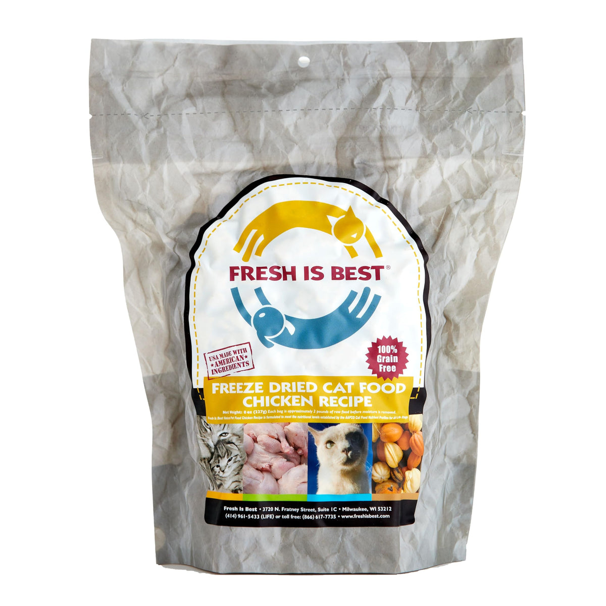 Fresh Is Best - Freeze Dried Raw Cat Food - Chicken, 8 Ounces