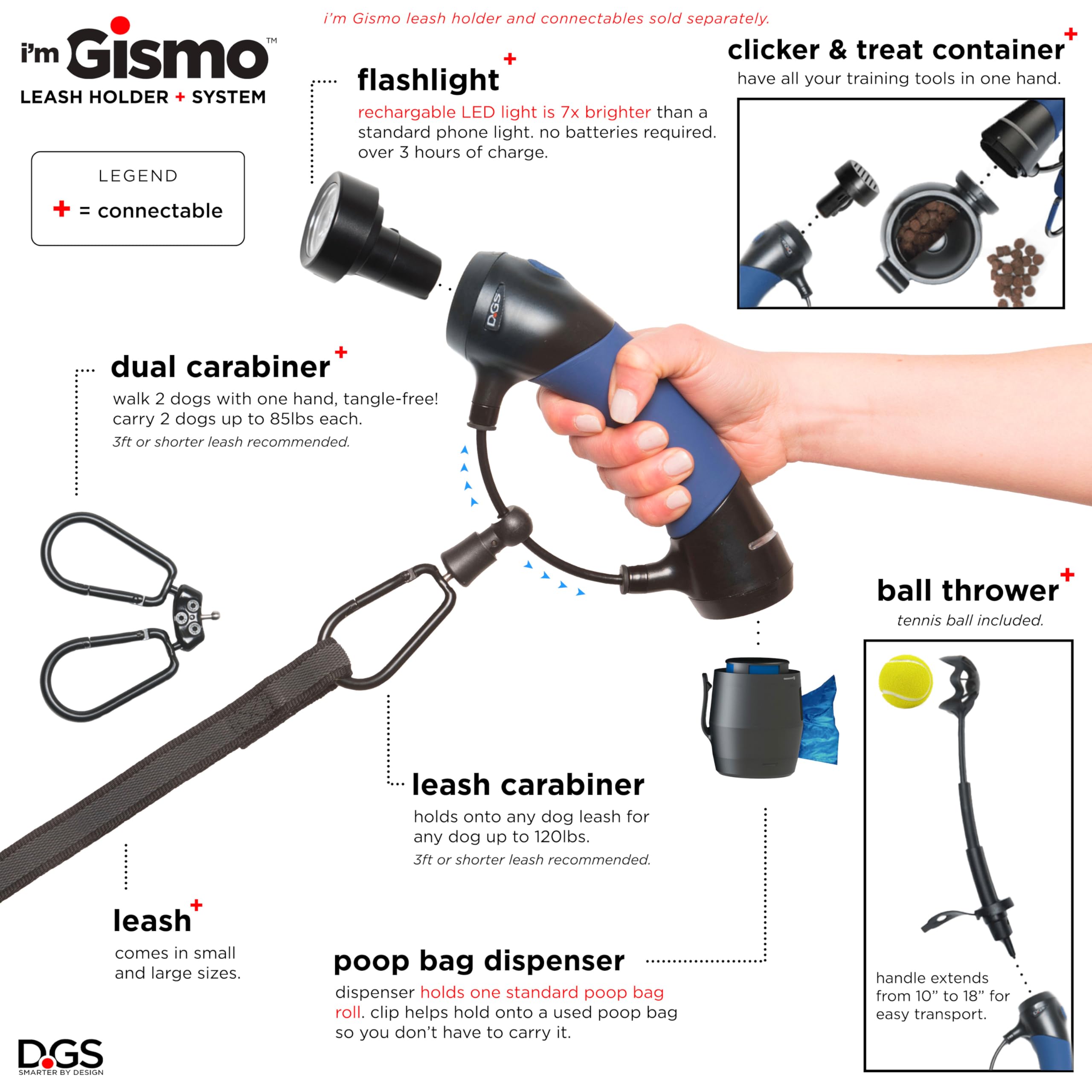 Dog Gone Smart I'M Gismo- Handle With Poop Bag Dispenser Lime Green