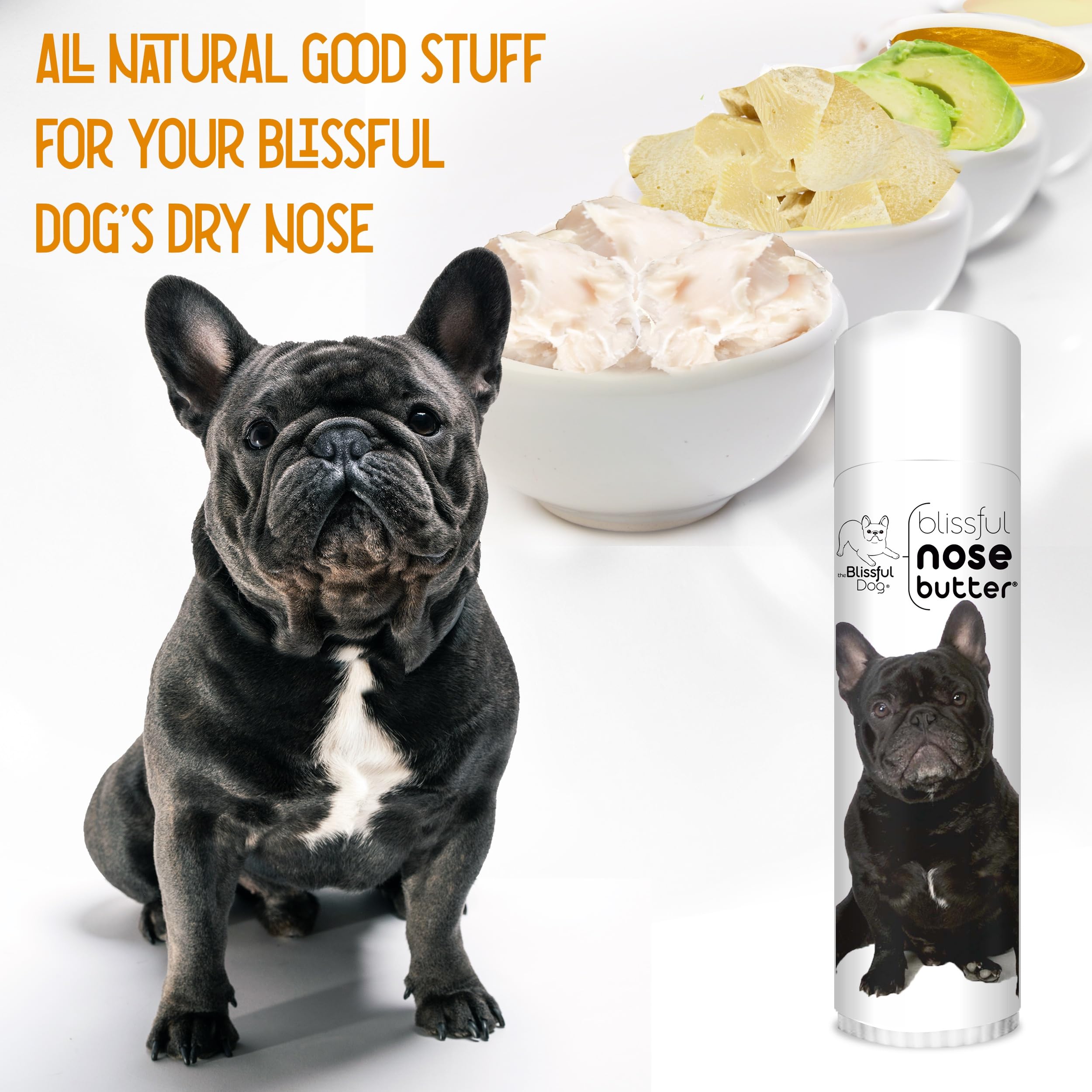 The Blissful Dog French Bulldog Brindle Unscented Nose Butter - Dog Nose Butter, 0.50 Ounce