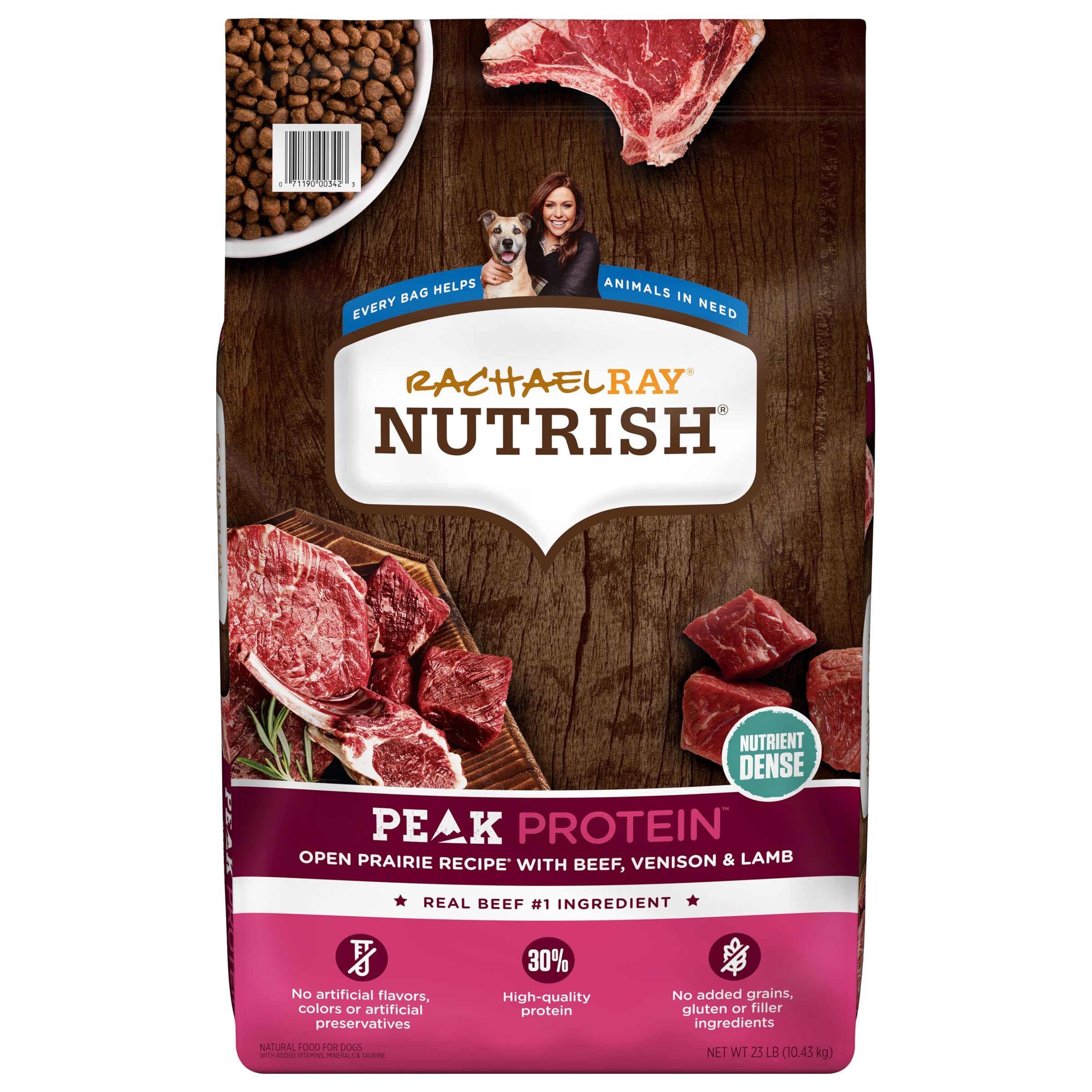 Nutrish High Protein Beef, Potato & Peas Recipe with Venison & Lamb Dry Dog Food, 23 lb. Bag (Rachael Ray)