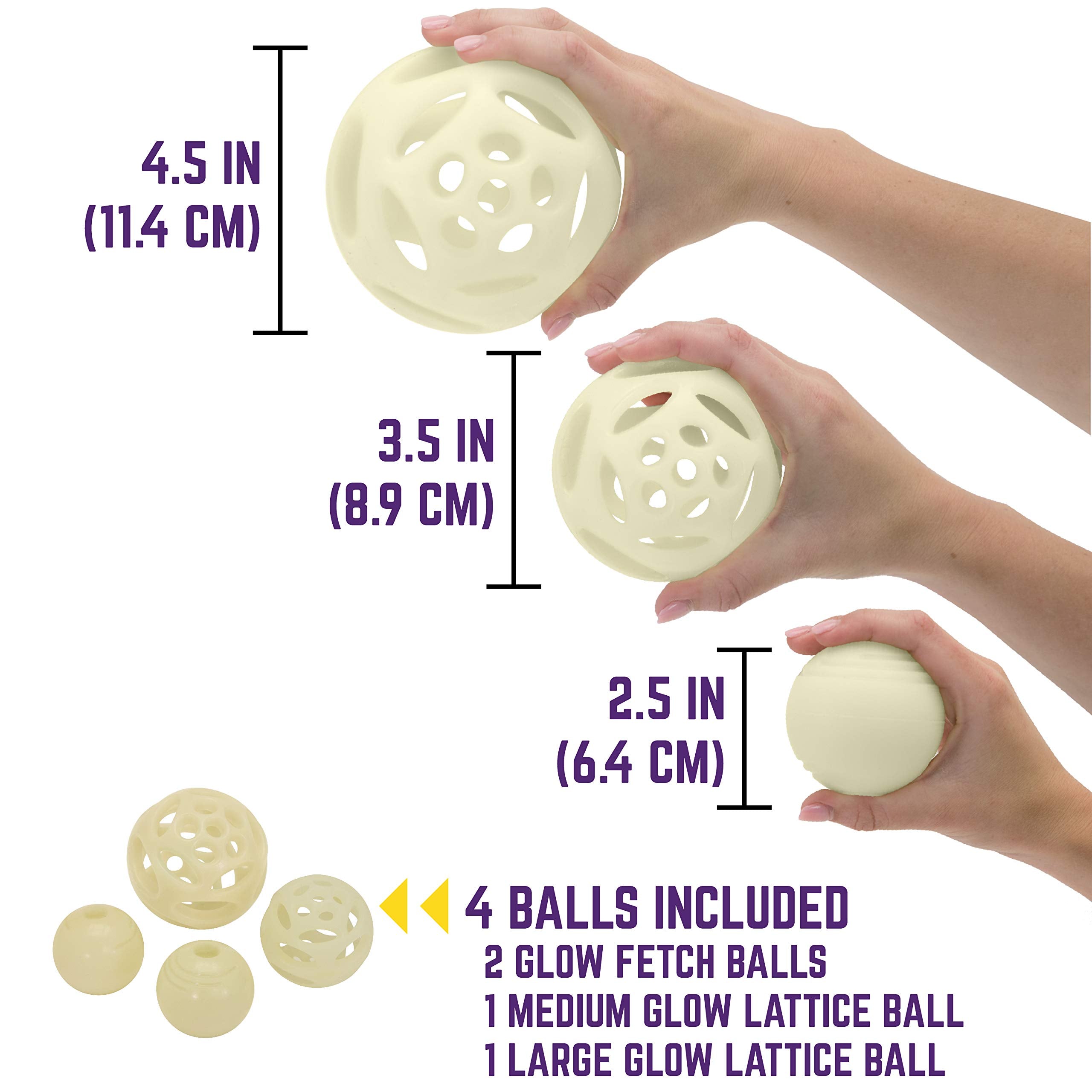 Chew King Glowing Fetch Ball, Dog Ball Toys, Ball Combo
