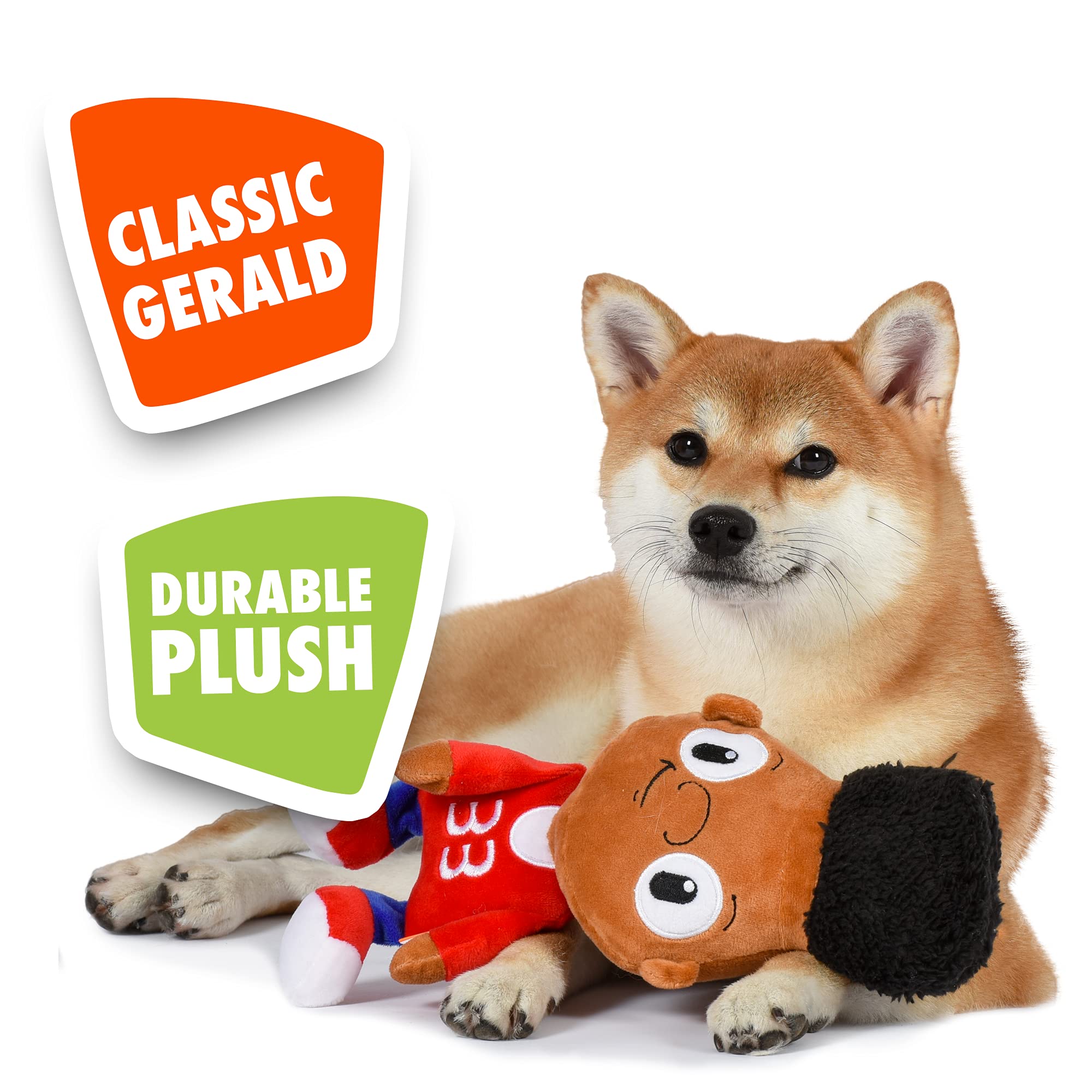 Nickelodeon For Pets Hey Arnold Gerald Figure Plush Dog Toy | 6 Inch Soft Fabric Small Dog Toy - Brown And Red Plush Dog Toy For All Dogs, 90S Nickelodeon Toys From Hey Arnold Tv Series