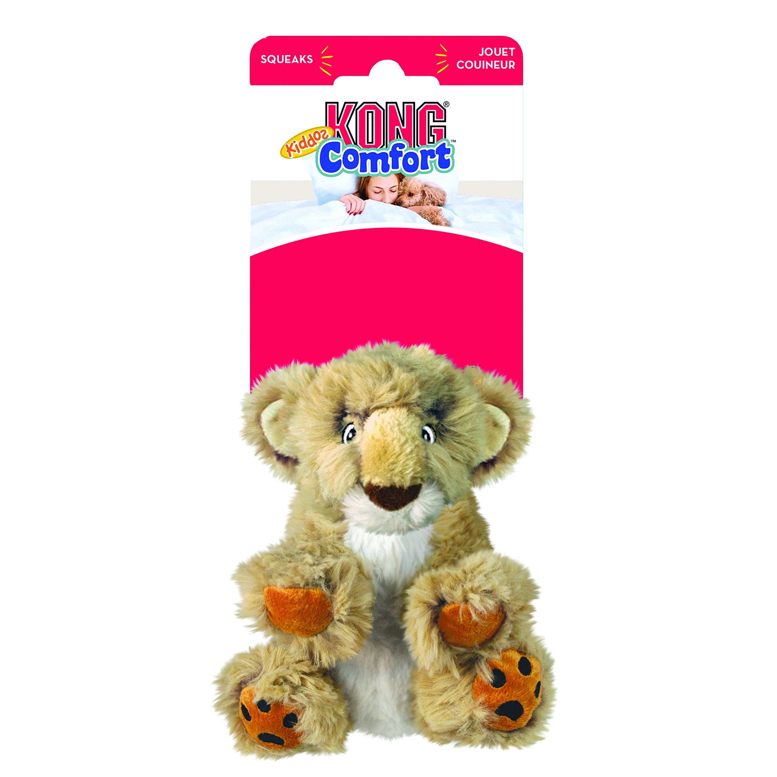 KONG Comfort Kiddos Lion Dog Toy, X-Small, Multi Color, Durable Plastic, Model RLC54