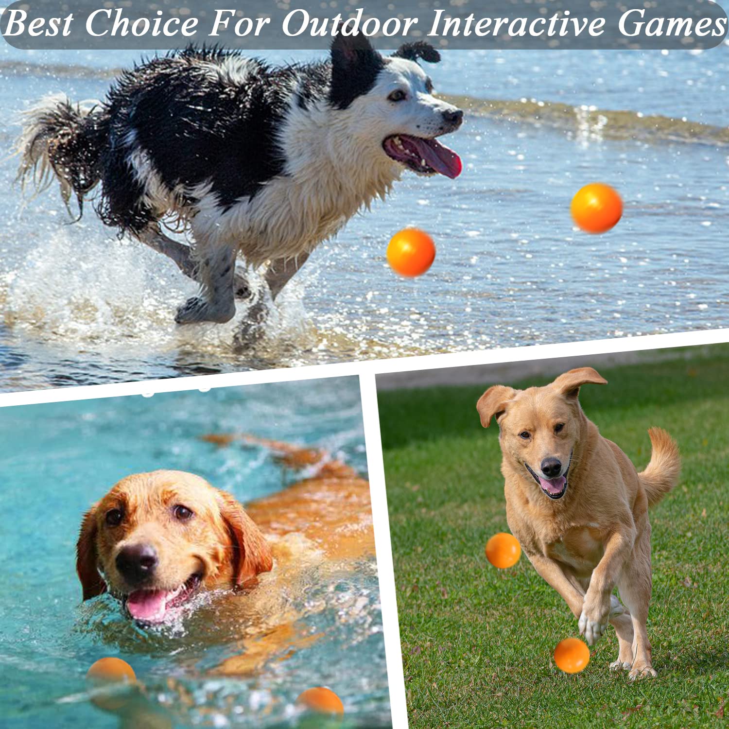 Dlder Dog Balls Indestructible,Solid Rubber Dog Ball Toys,Durable Bouncy Balls For Dogs Aggressive Chewers,100% Safe & Non-Toxic,Floating Dog Chew Toy Ball For Medium&Large Dogs To Play And Fetch.