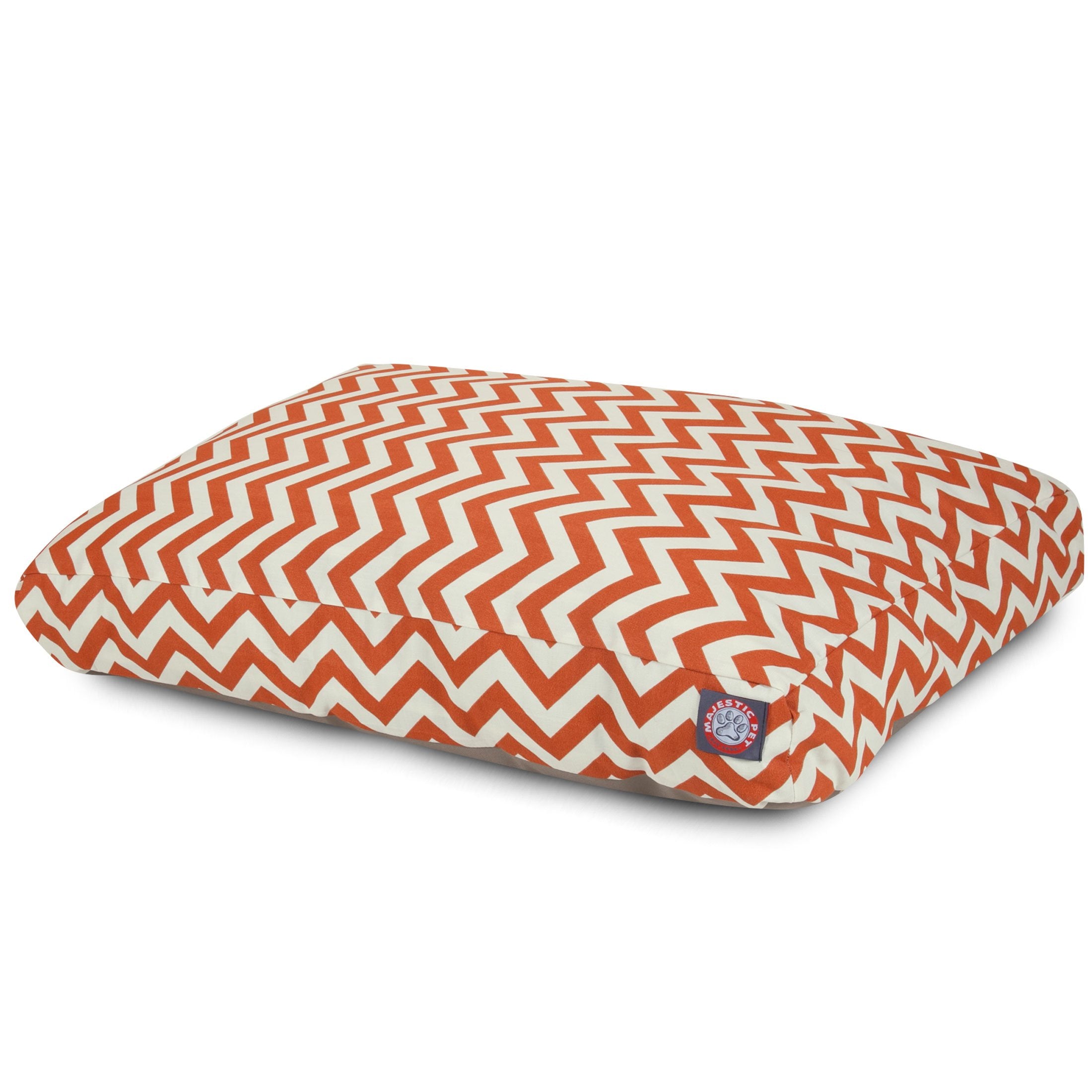 Burnt Orange Chevron Extra Large Rectangle Indoor Outdoor Pet Dog Bed With Removable Washable Cover By Majestic Pet Products