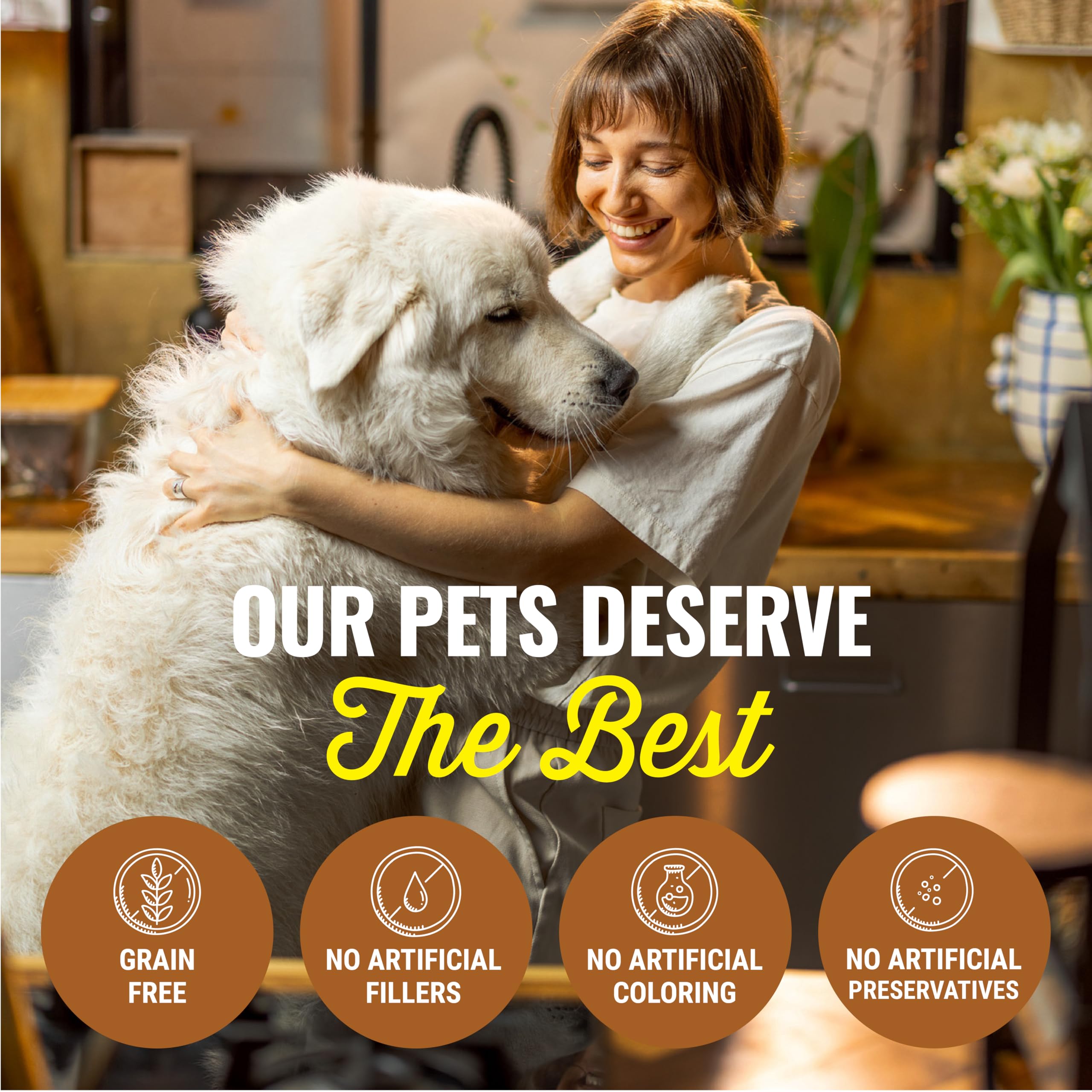 etta says! Crunchy Premium Dog Chews - 4.5 Beef Dog Chews - Made in The USA, Grain-Free Dog Treats, Good for Teeth, Easy to Dige