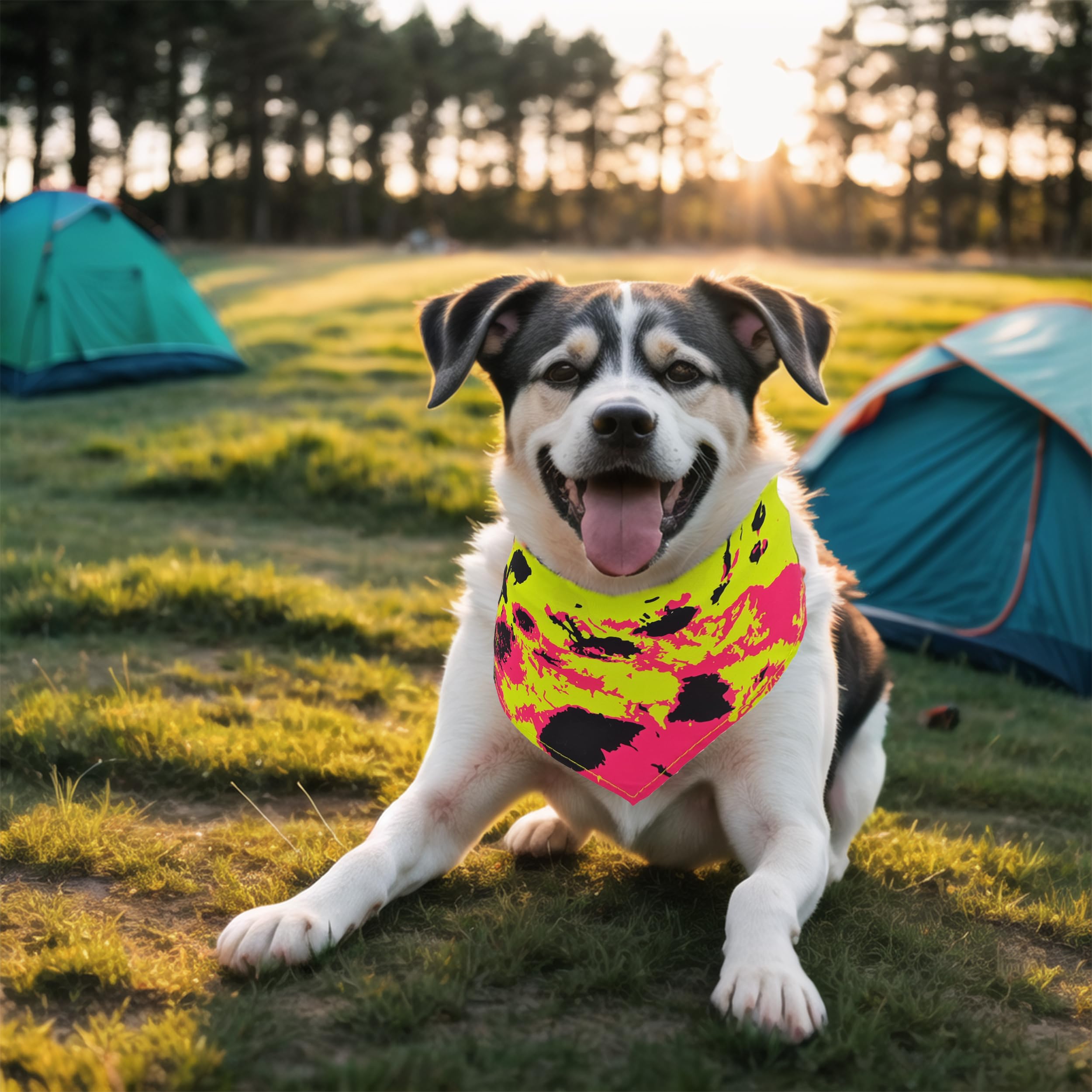 JpGdn 10PCS Dog Bandanas Tie Dye for Large XL Breed Dog Big Bandanas Pack Kerchief Washable Triangle Bibs Head Scarves Scarfs fo