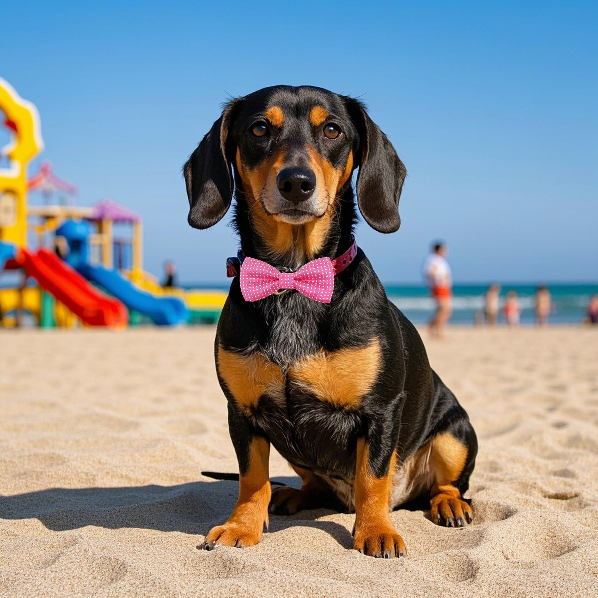 PET SHOW 8 Colors Dot Small Dogs Collar Embellishment Attachment Bow ties Puppies Cats Collar Charms Accessories Slides Bowties