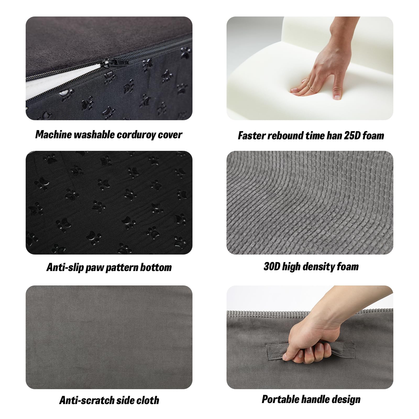 Inrlkit 6 Step Dog Stairs&Steps For 29-32 Inches Tall High Bed, Dog Ramp Cat Stairs Pet Ladder For Small Medium Dogs, Doggie, Ol