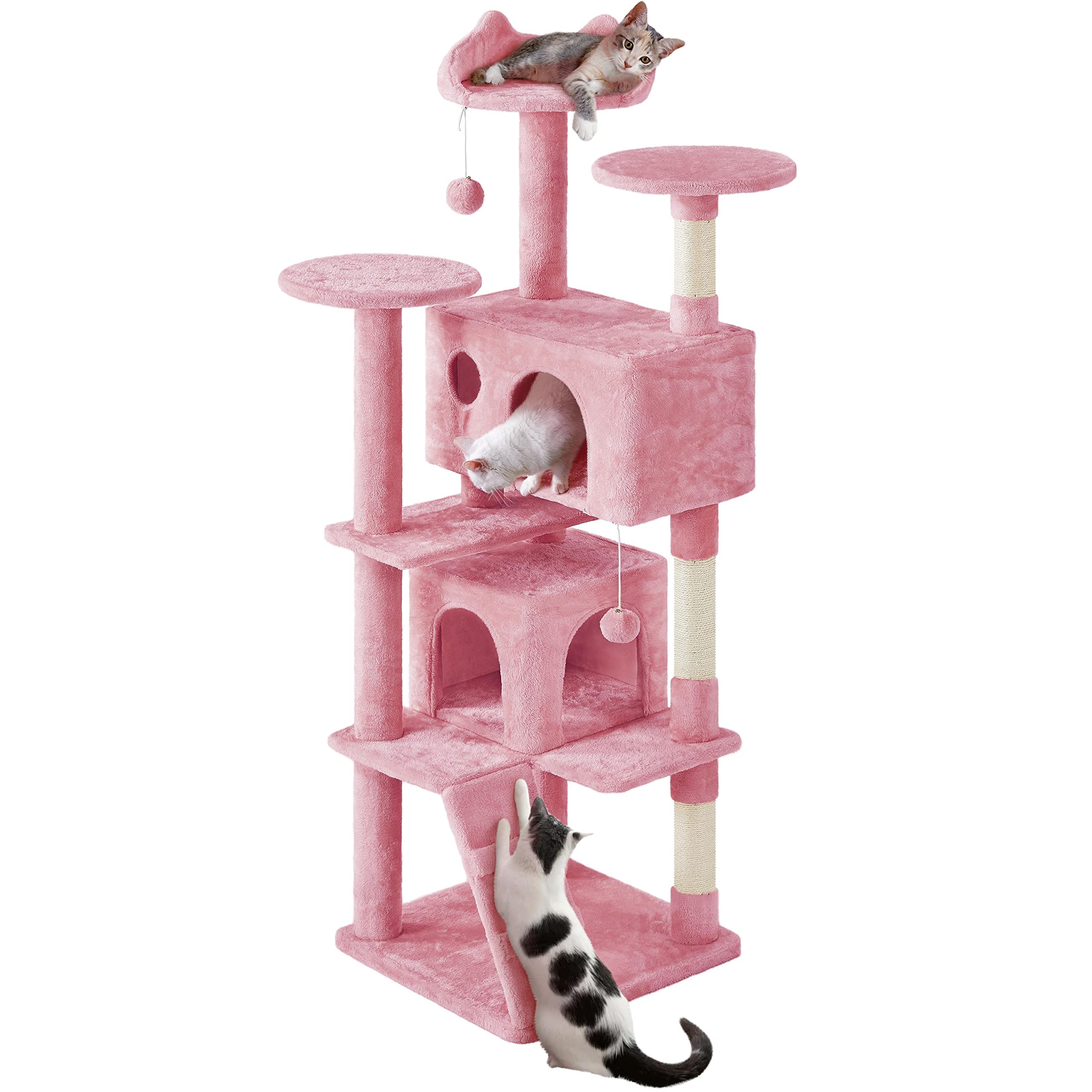 Topeakmart 70In Cat Tree, Multi-Level Cat Tower With Scratching Post Dangling Ball And Condos Cat Furniture For Indoor Cats, Pin