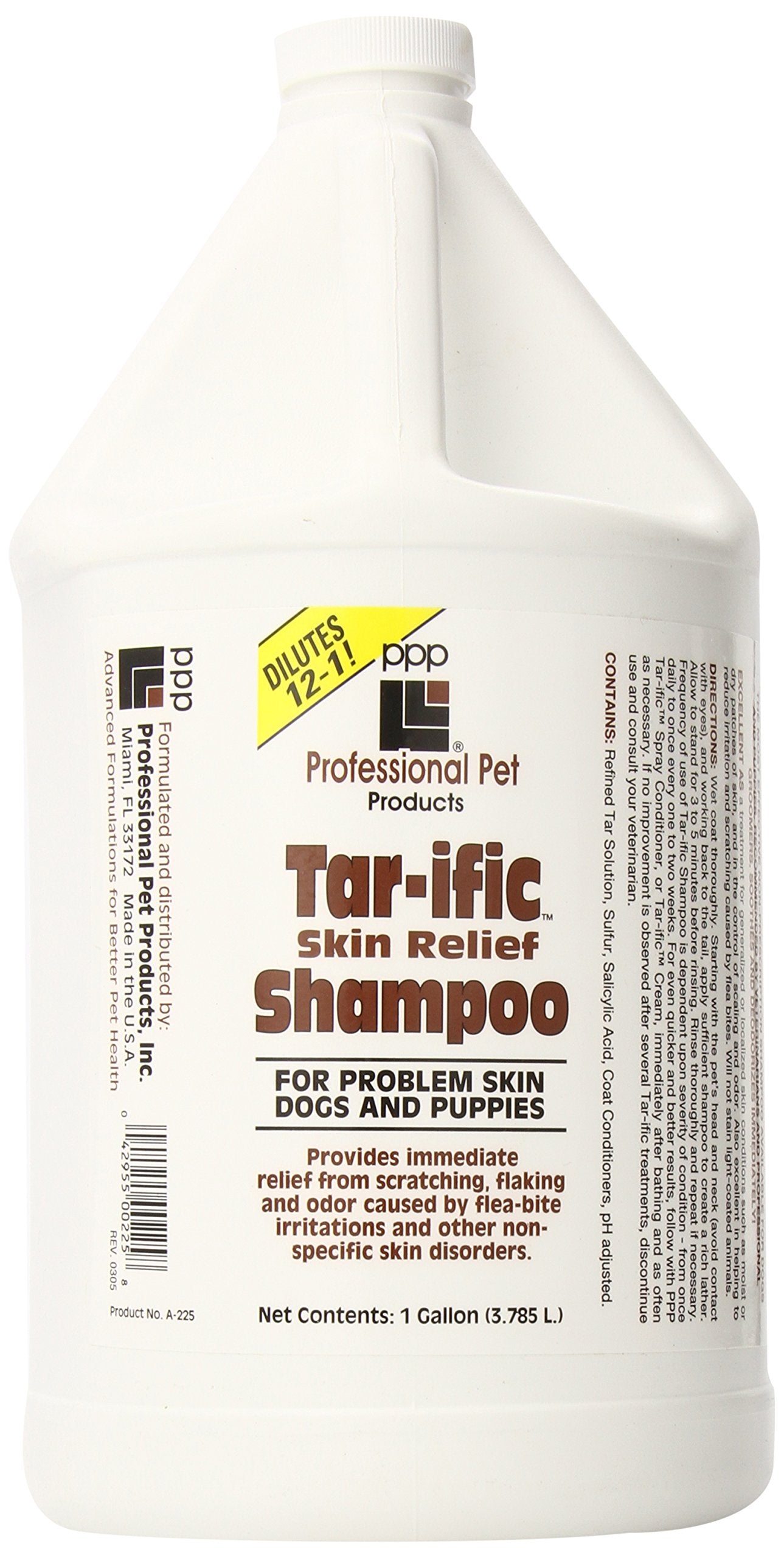 PPP Tar-ific Skin Relief Shampoo for Dogs - Soothe Hot Spots, Dryness, Flaking & Itching - Nourishes & Relieves Skin Issues - 1 