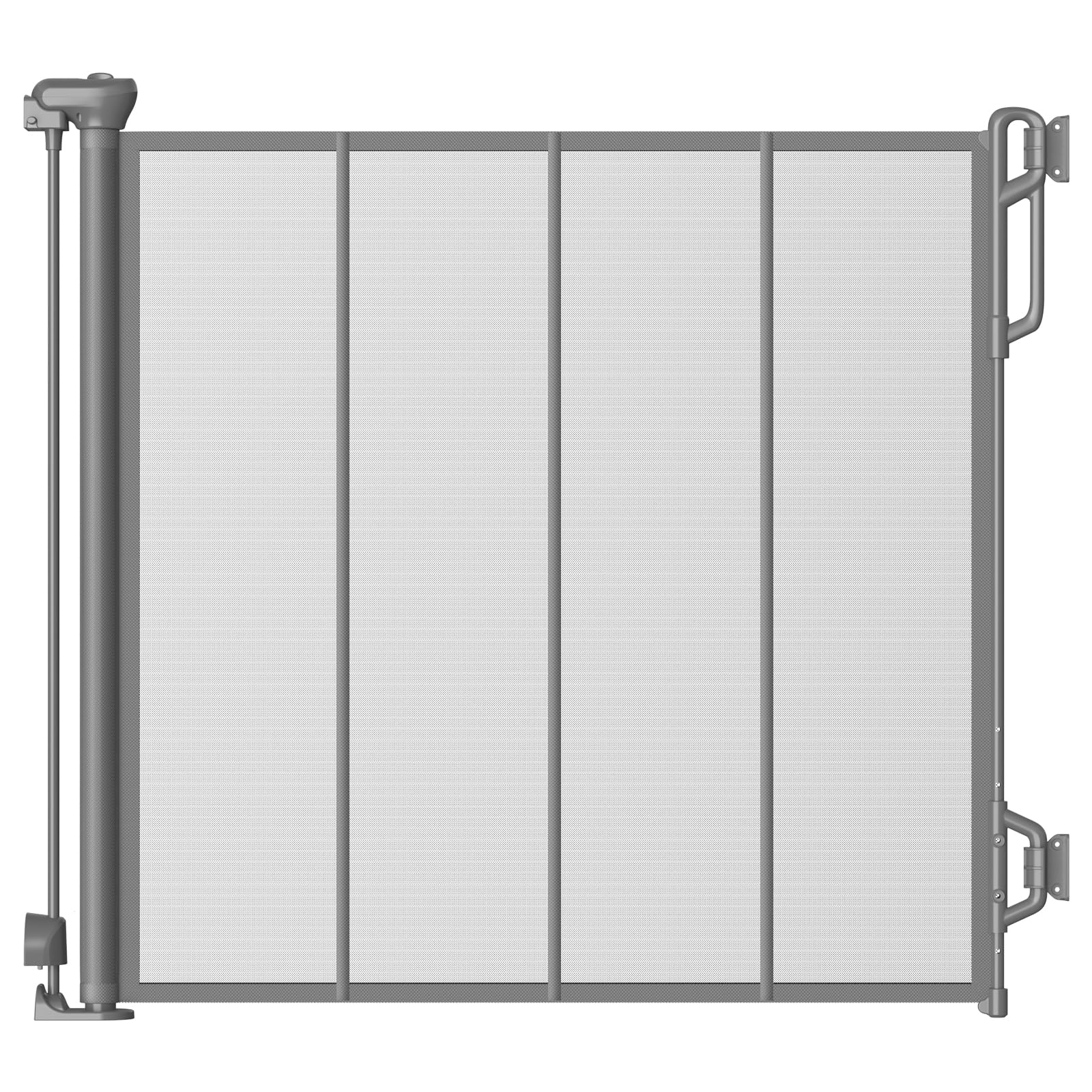 SPACEANY Reinforced Retractable Baby Gate, Mesh Dog Gate, Child Safety Gate for Doorways, Stairs, Hallways, Indoor/Outdoor, Wide