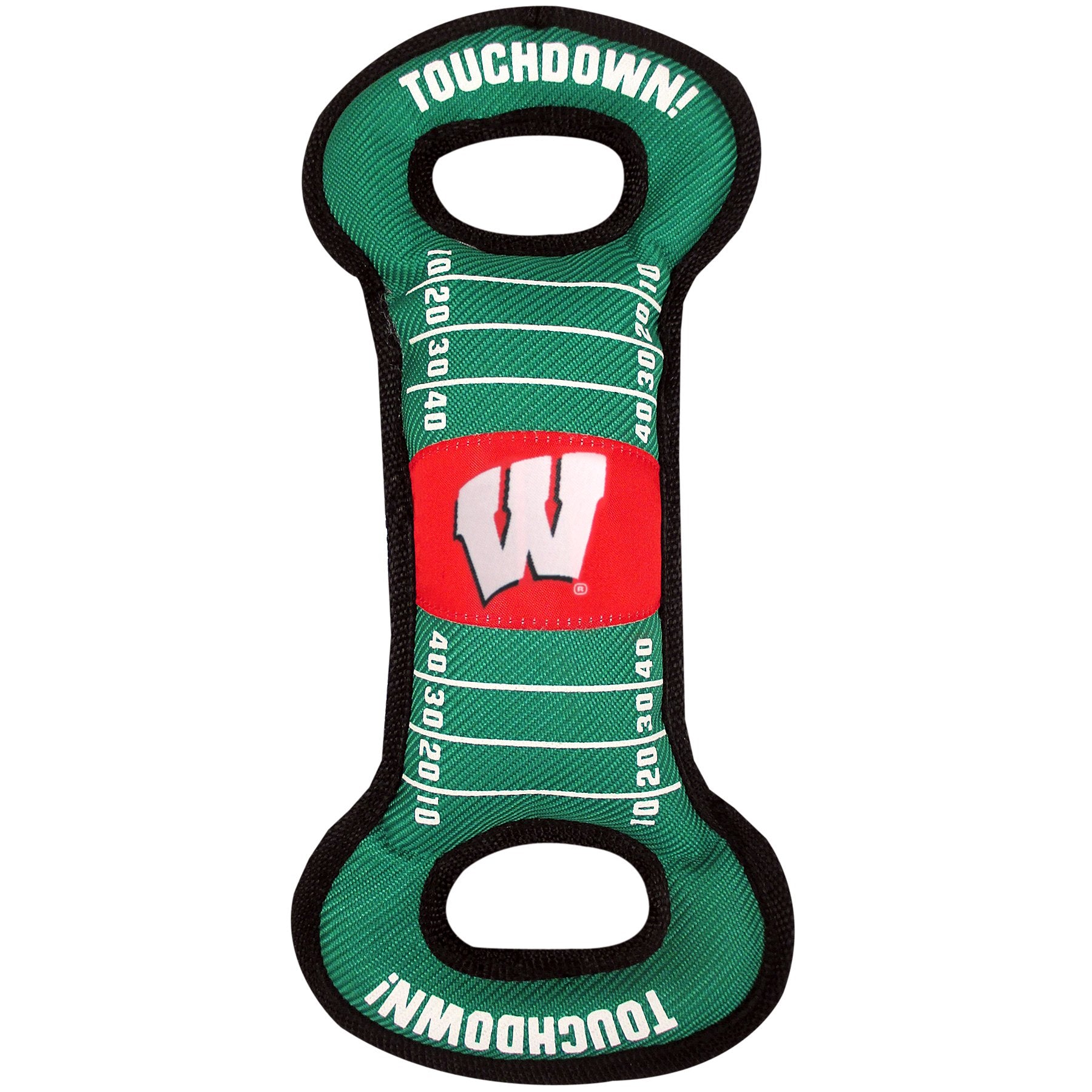Pets First Ncaa Football Field Dog Toy With Squeaker. - Wisconsin Badgers - For Tug, Toss, And Fetch. - Tough& Durable Pet Toy
