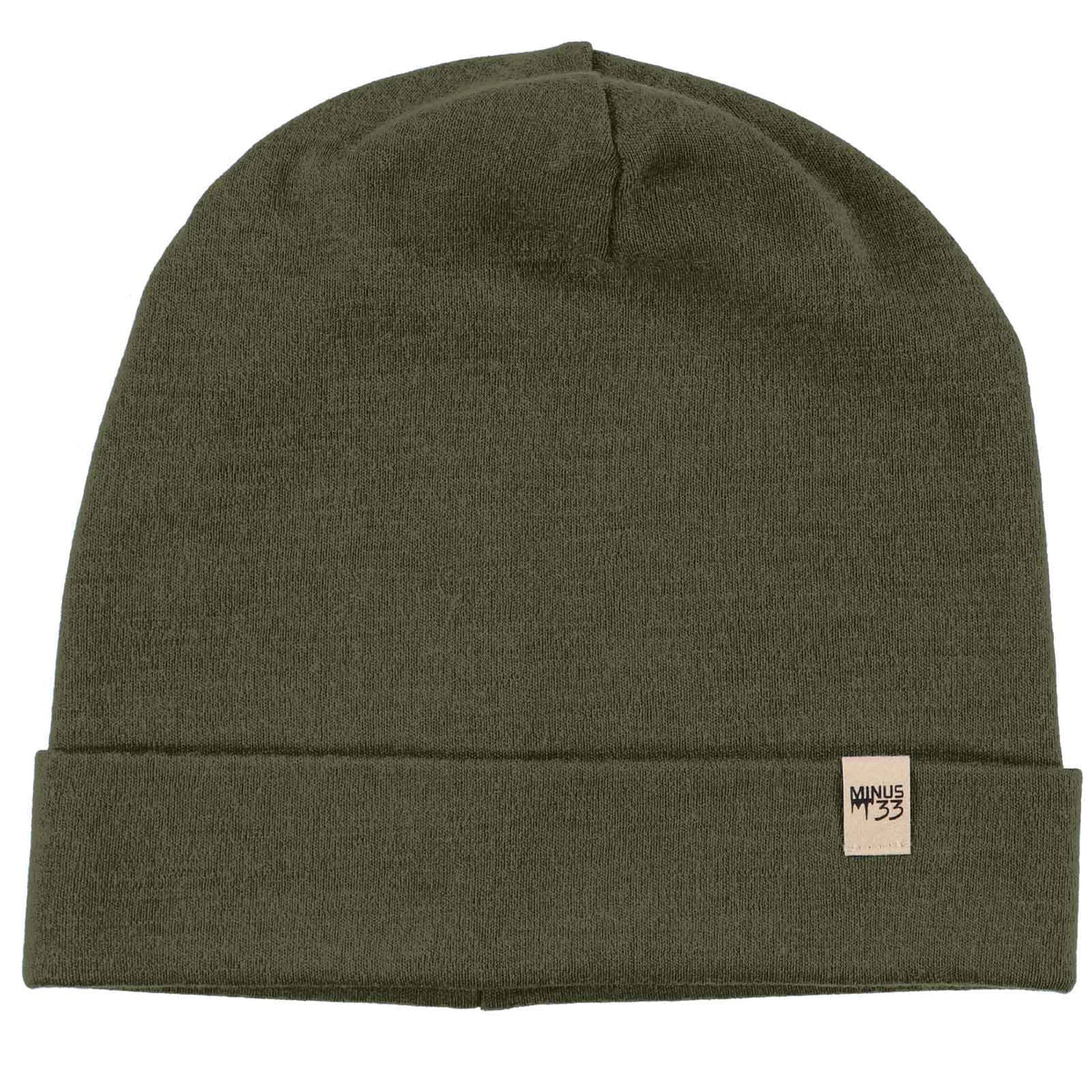 Ridge Cuff Beanie - 100 Merino Wool - Warm Winter Hat - Olive Drab