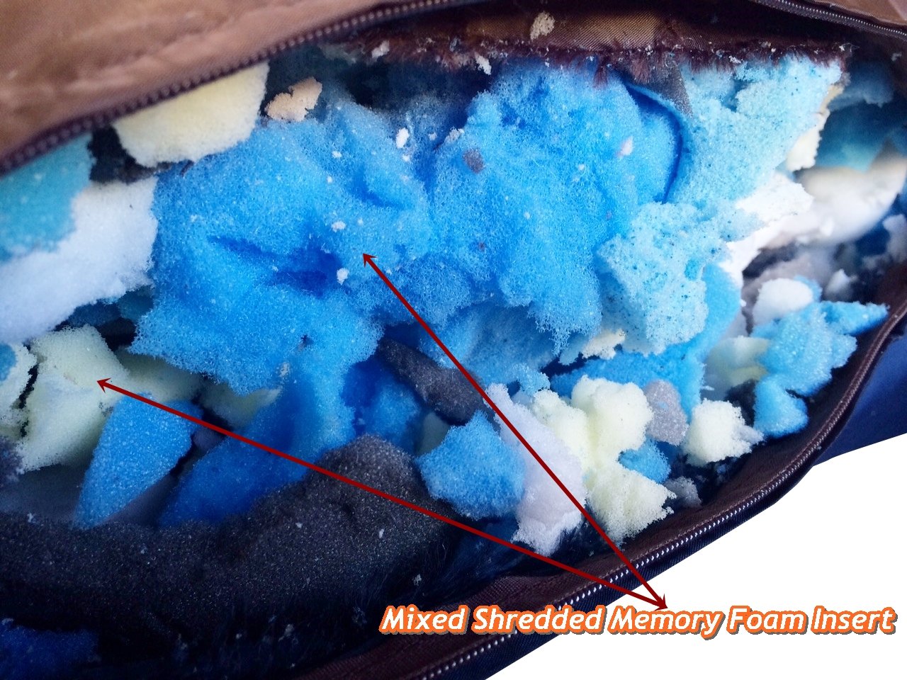 Extra Stuffed Mixed Memory Foam Pillow Bed: Brown Suede Luxurious Comfortable Anti Slip Cover Waterproof Dog Bed For Large To Extra Large Dogs (55'X37')