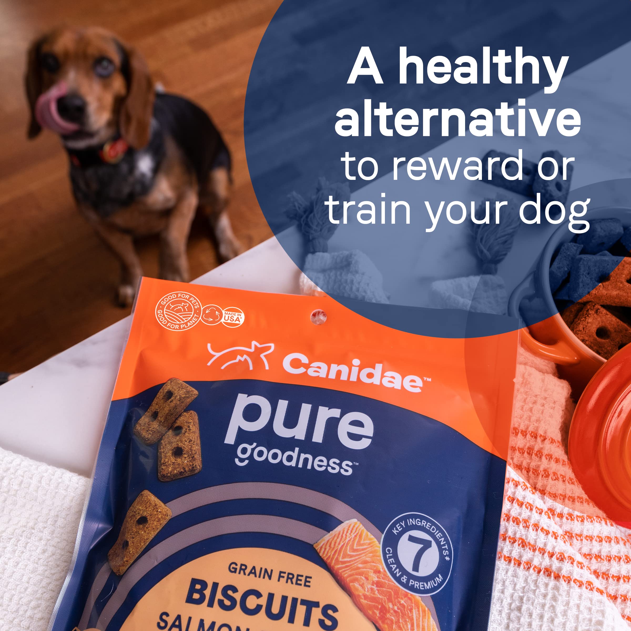 CANIDAE PURE Heaven Biscuits with Salmon & Sweet Potato Dog Treats 11 oz.