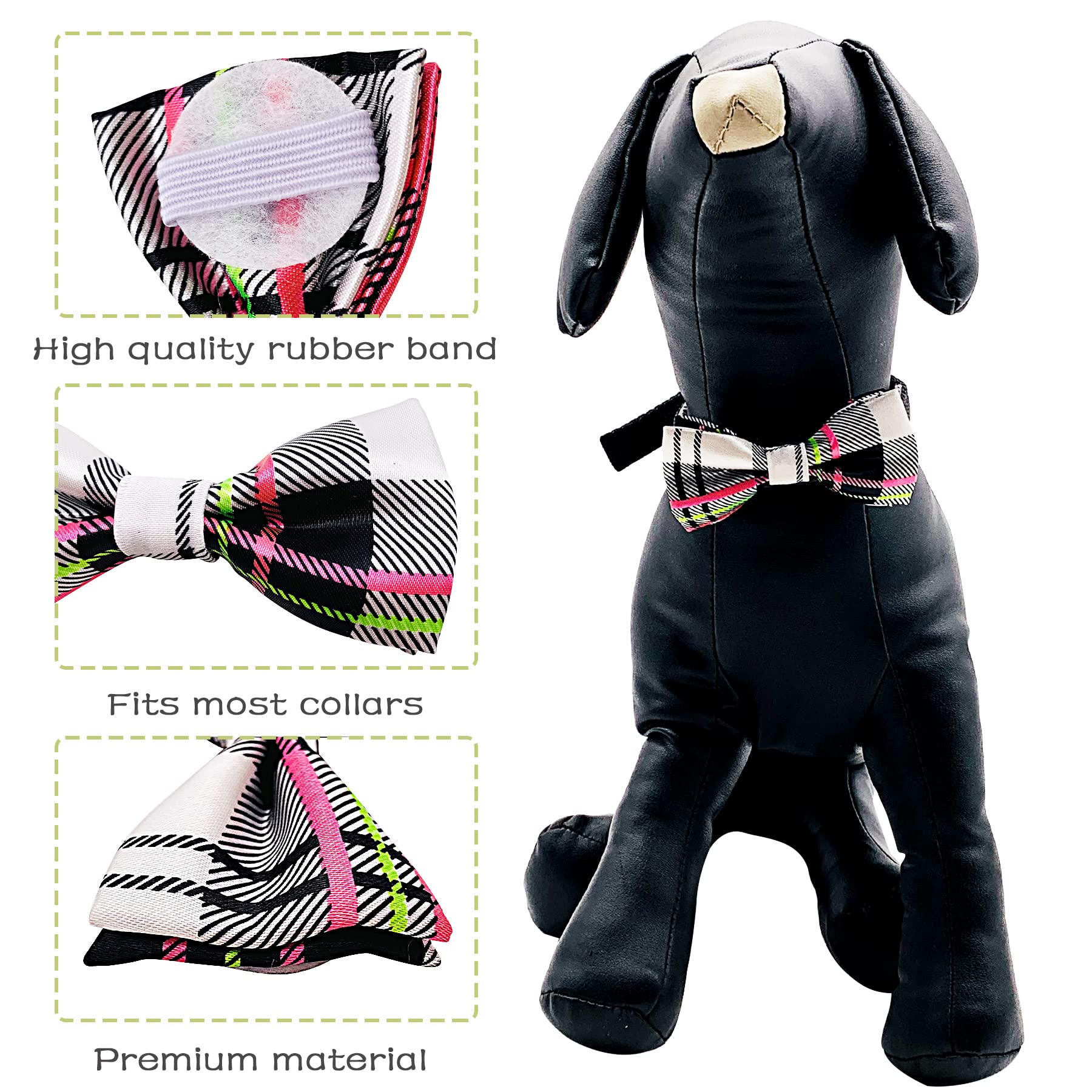 Pet Show Small Dogs Collar Bowties Attachment Charms For Puppies Cats Embellishment Collars Accessories Bows Ties For Birthday Parties Holiday Wedding Supplies