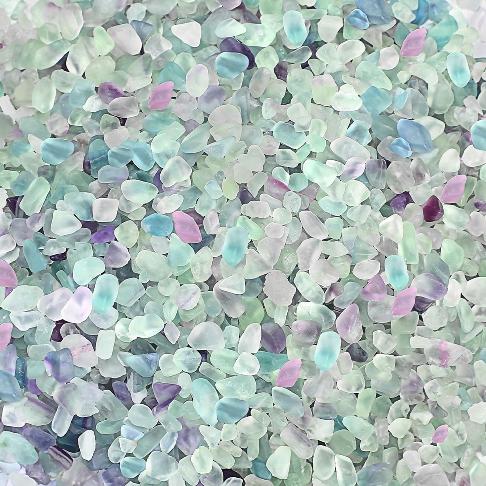 KUKUBAGS 2 Lb/920g Small Pebbles for Indoor Plants, 0.15-0.3 Decorative Pebbles Vase Filler, Crystal Chips Crushed Stone, Aquari