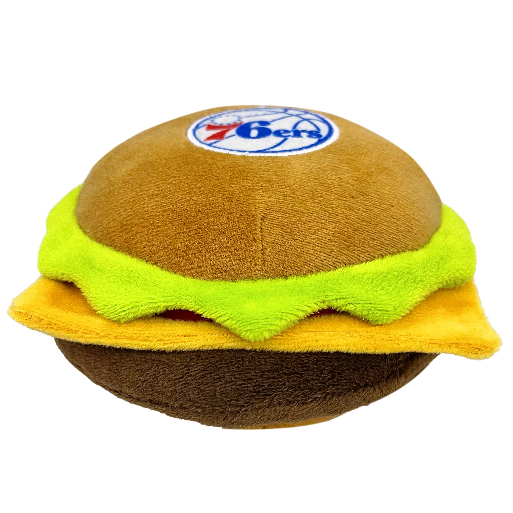 Pets First Nba Philadelphia 76Ers Cheese Burger Plush Dog & Cat Squeak Toy - Cutest Stadium Hamberger Snack Plush Toy For Dogs &