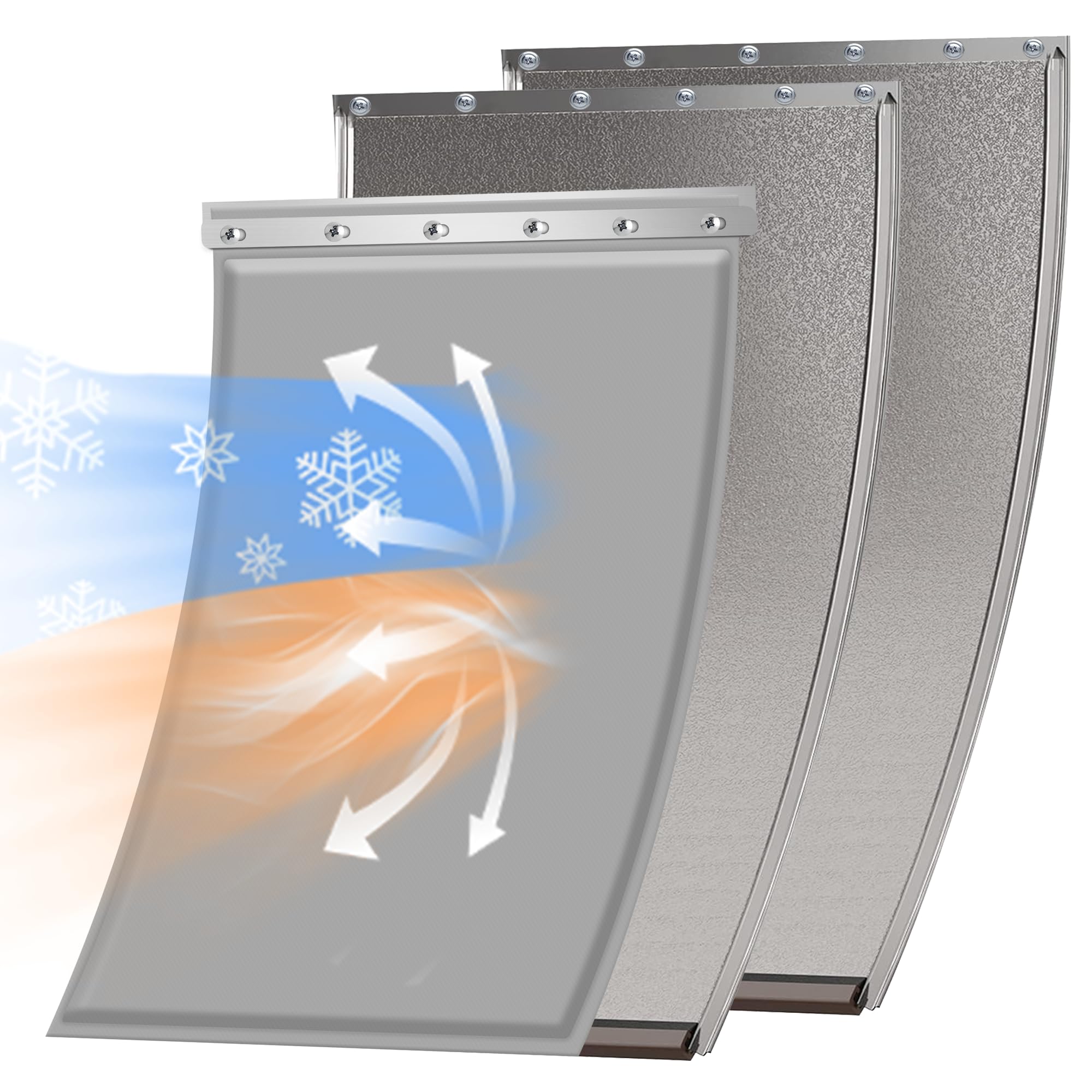 3-Flap Extra Large Dog Door Replacement Flap With Screws,Compatible With Petsafe Freedom Doggie Doors Pac 11-11040,13 1/8'' X 24