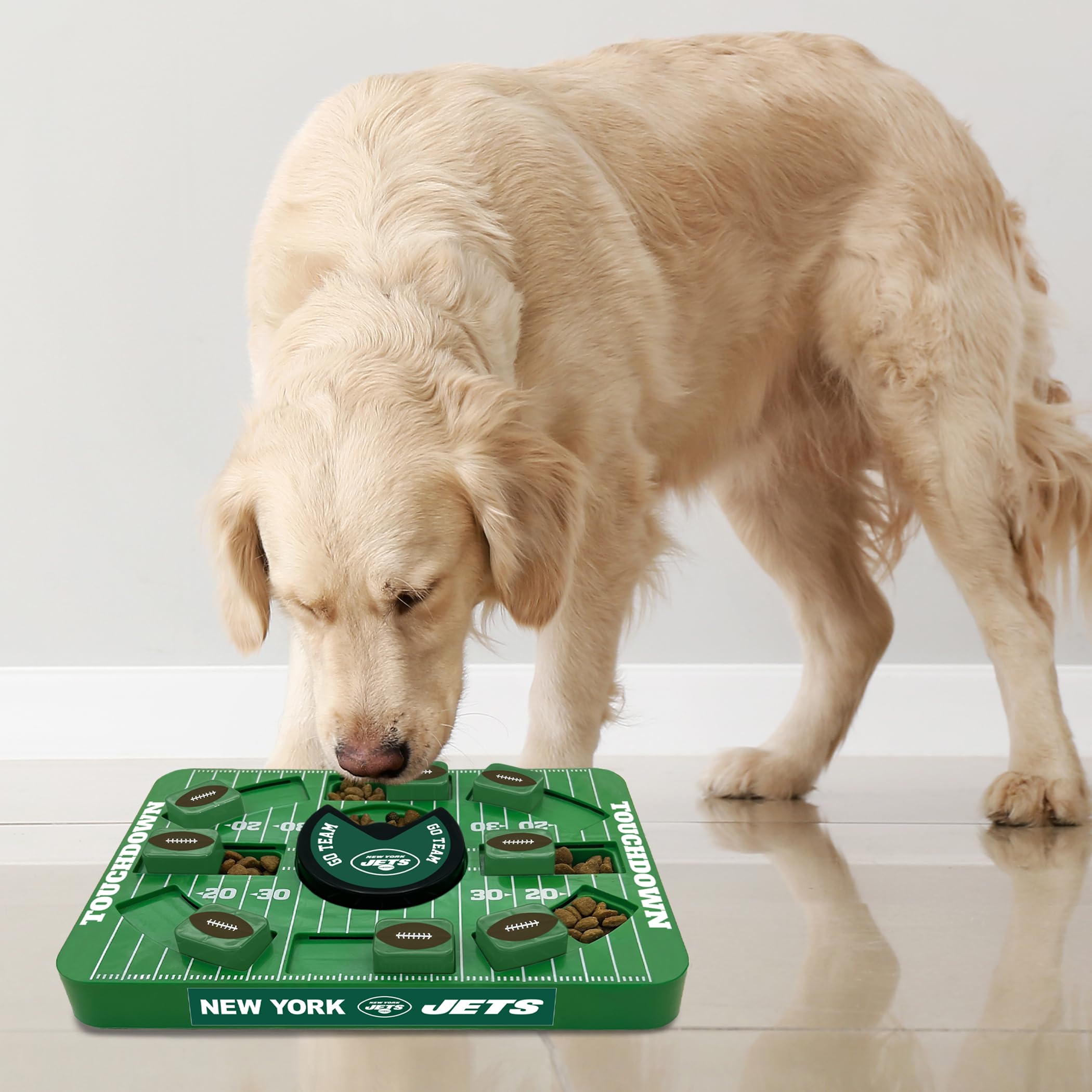 Pets First Nfl New York Jets Large Puzzle Toy, Dog Puzzle Treat Toy, New Large Size, Interactive Dog Treat Toy, Dog Slow Feeding