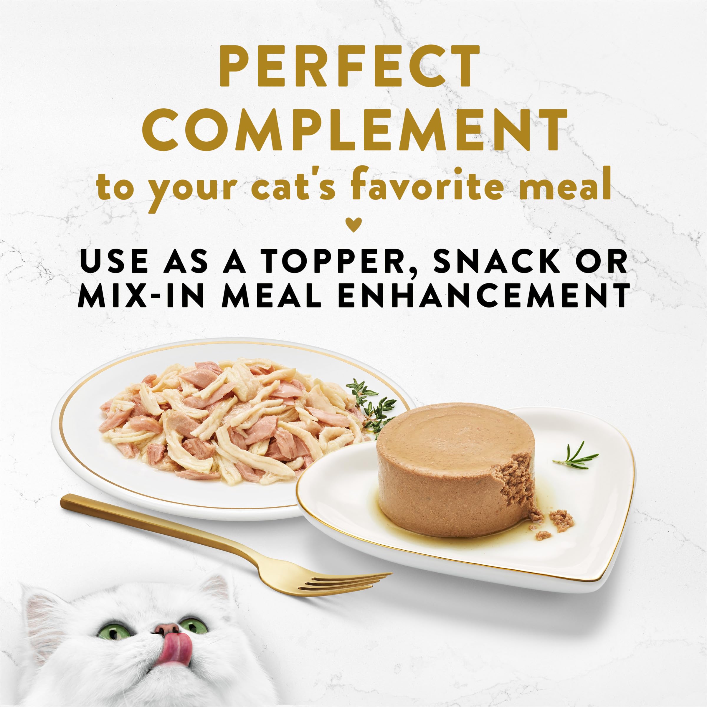 Purina Fancy Feast Appetizers Lickable Grain Free Wet Cat Food Topper White Meat Chicken and Flaked Tuna Appetizer - (Pack of 10