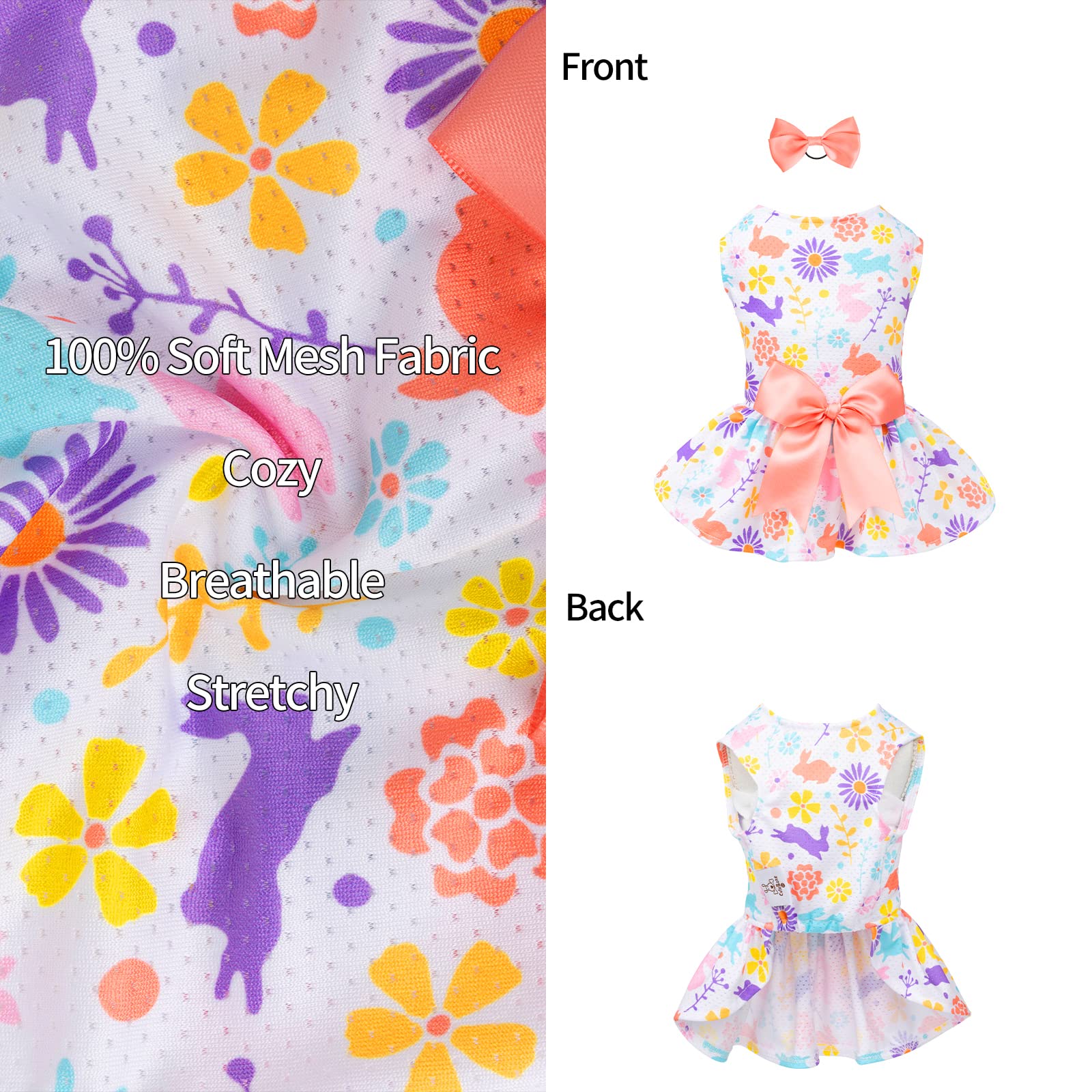 Cutebone Easter Dog Dress Puppy Sundress Pet Outfit Summer Fashion For Small Dogs Girl Cat Clothes Bf09S