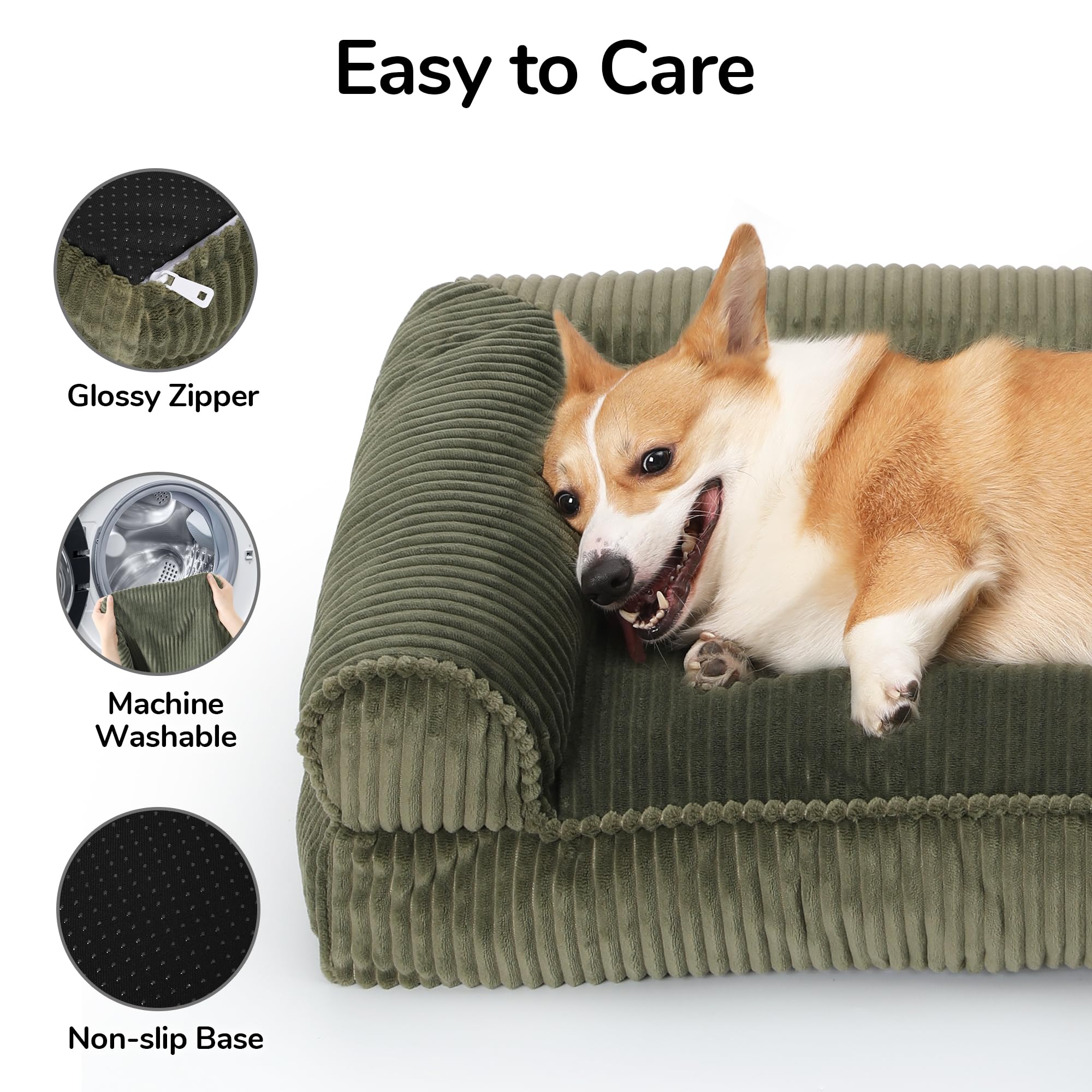 Fukumaru Cute Dog Bed, Fluffy Dogs Couch With Tpu Layer Keeping Lining Dry, Pet Sofa Medium Size Dog Easy To Care, Warm Cat Bed