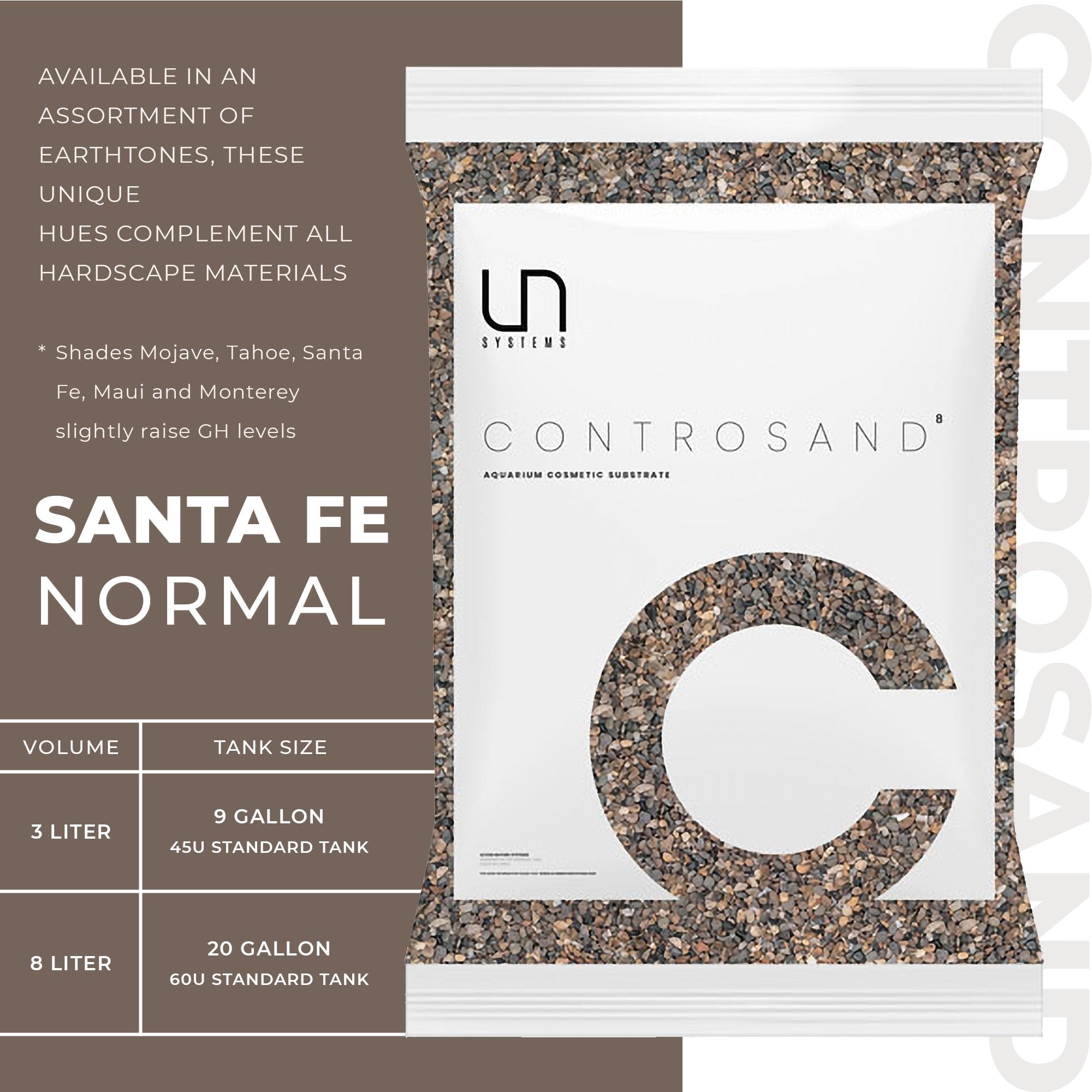 Ultum Nature Systems Controsand Santa Fe Aquarium Gravel (8L) - Small Pebbles for Fish Tank - Planted Aquarium Rocks - Fish Tank