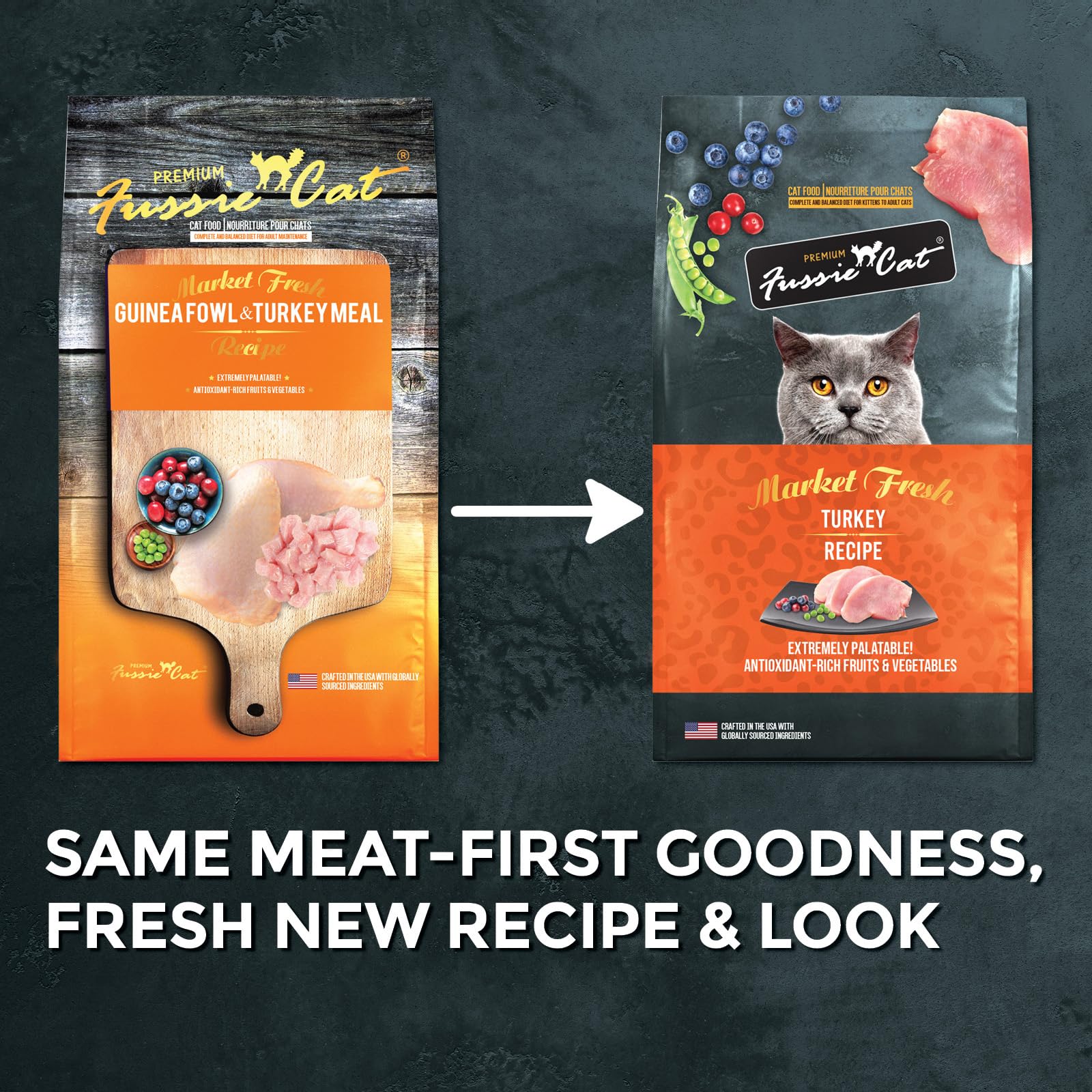 Fussie Cat Market Fresh Turkey Recipe Dry Cat Food, 3.5lb Bag