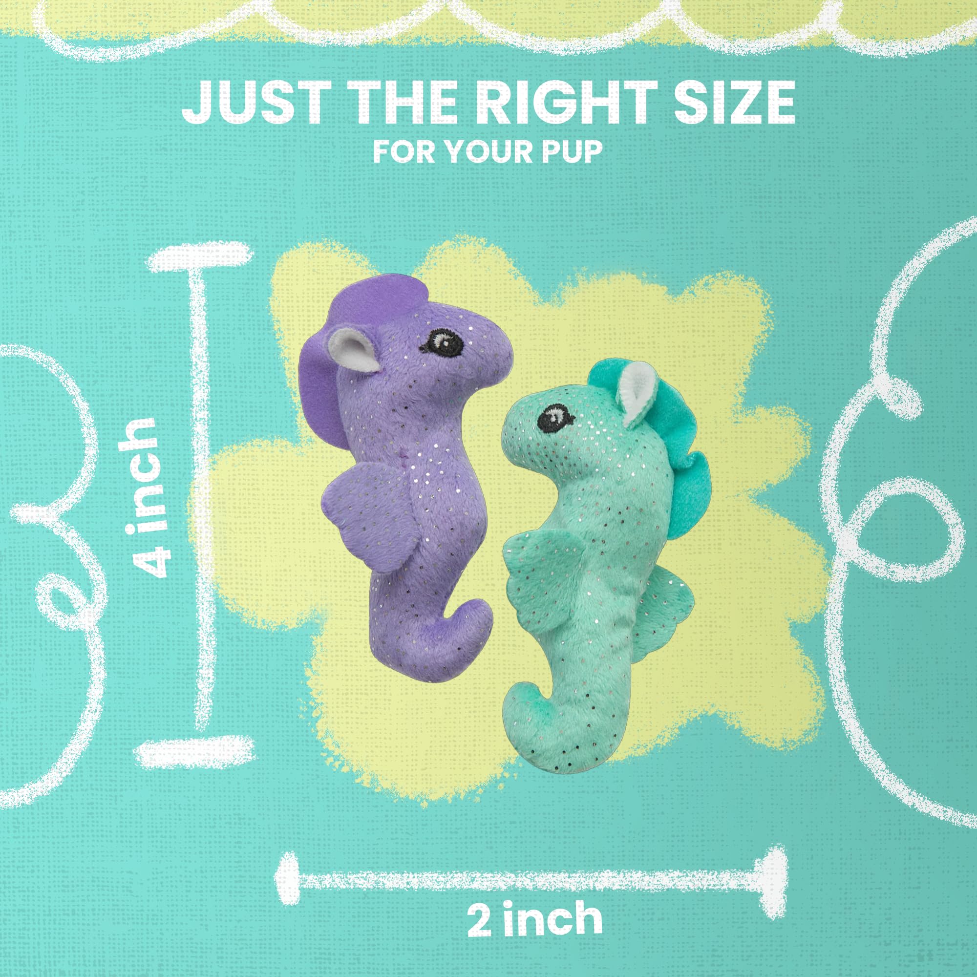 SnugArooz Kitty Seahorse 2 pk with Catnip 4in.