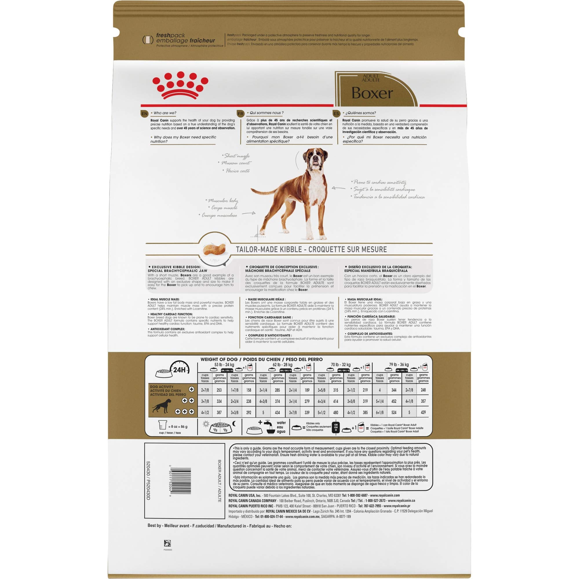 Royal Canin Boxer Adult Dry Dog Food, 17 lb Bag - Nutrient-Rich Formula for Boxers