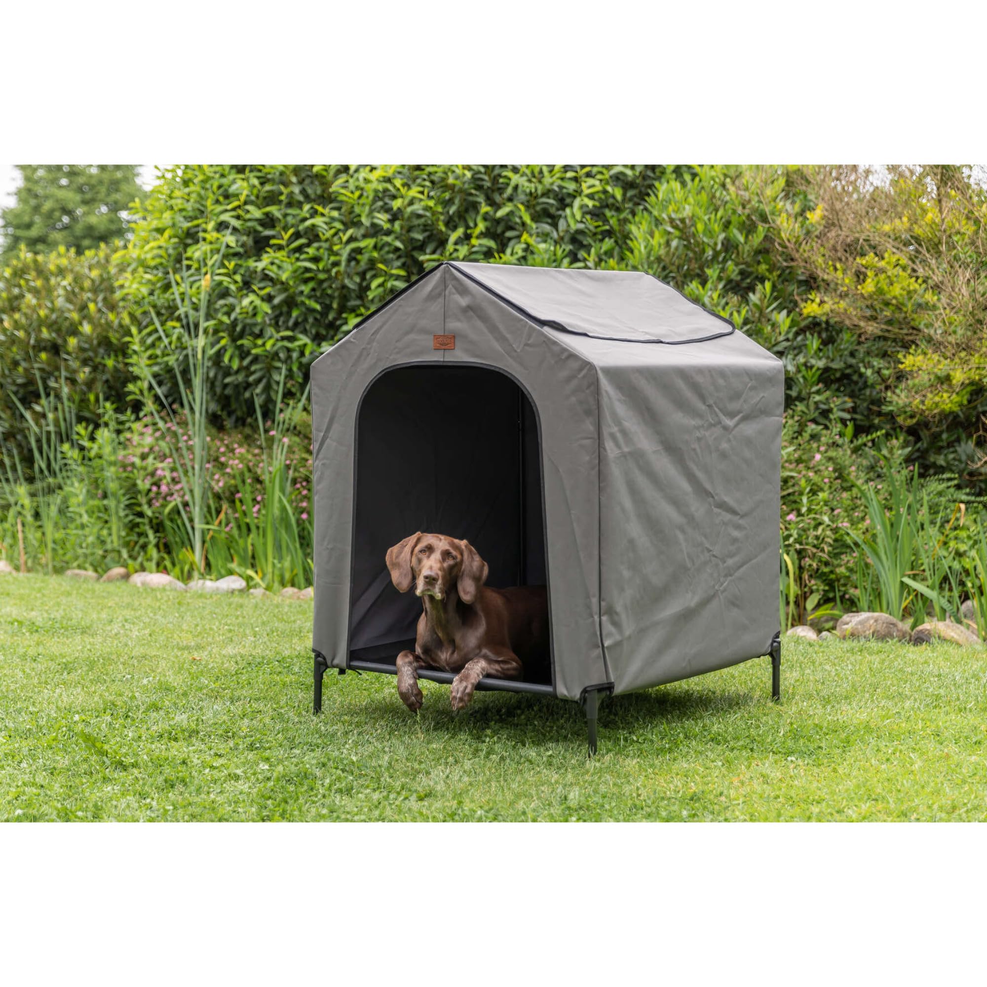 Trixie 2-In-1 Dog House And Bed - Elevated Indoor/Outdoor Tent With Removable Cover - Waterproof And Sun-Resistant - For Large D