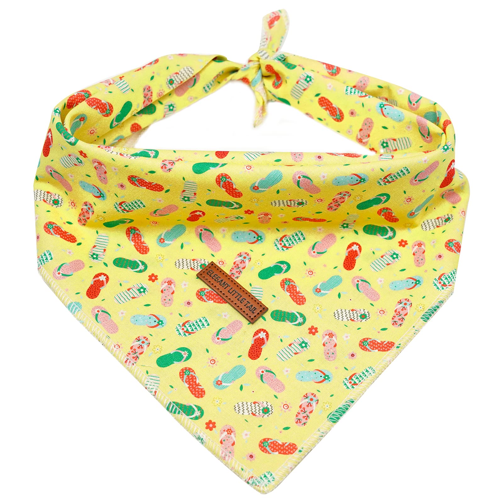 Elegant Little Tail Dog Bandana - Pet Summer Gift Bibs Scarf, Soft Adjustable Square Kerchief For Small Dogs And Cats