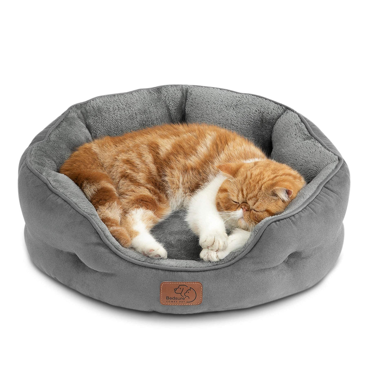 Bedsure Dog Beds For Small Dogs - Round Cat Beds For Indoor Cats, Washable Pet Bed For Puppy And Kitten With Slip-Resistant Bott