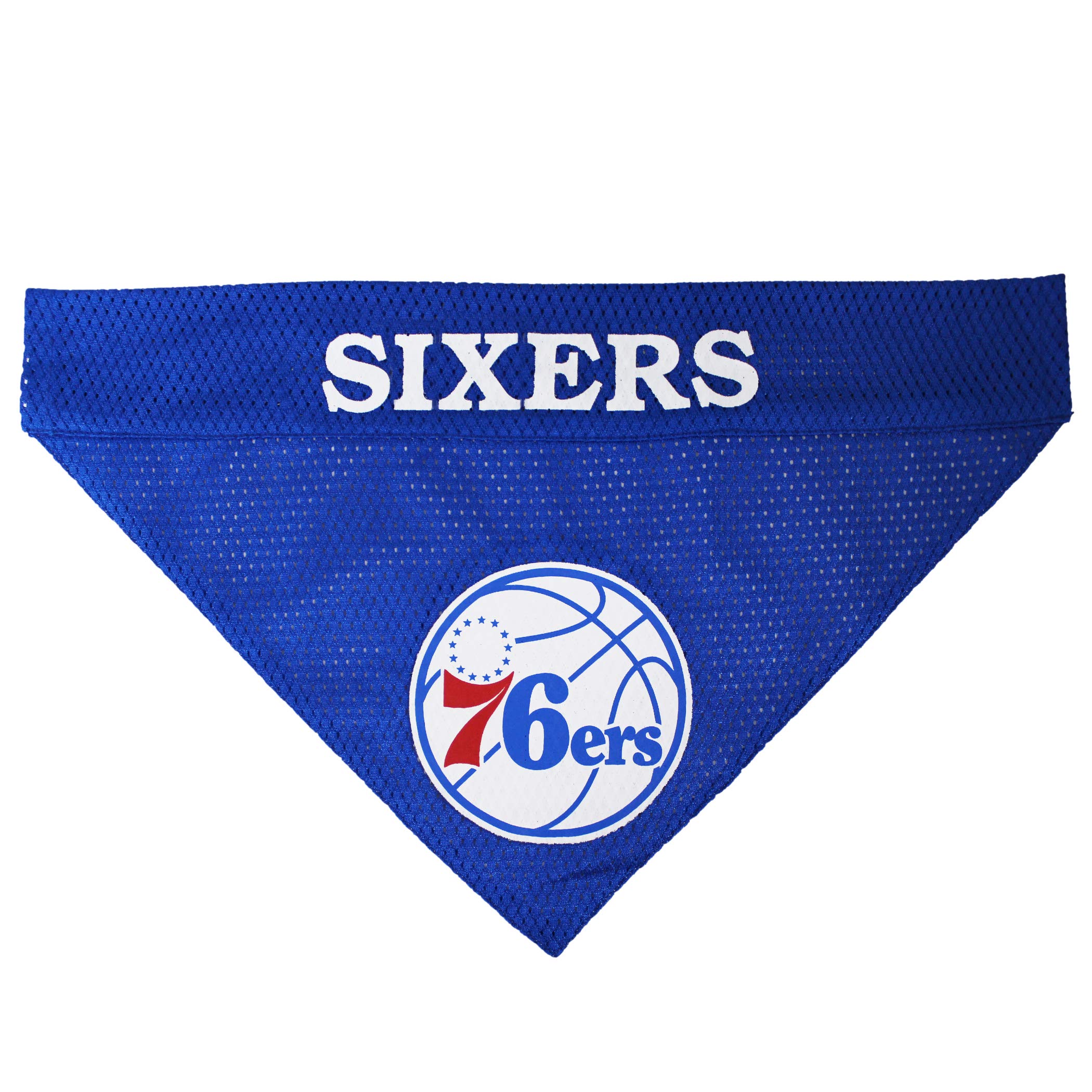 Nba Dog Bandana - Philadelphia 76Ers Reversible Pet Bandana. 2 Sided Home & Away Sports Bandana With A Premium Embroidery Team L