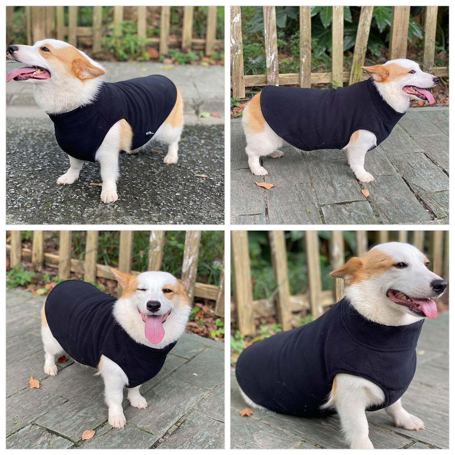 Dog Winter Vest Warm Breathable Dog Polar Fleece Vest Jacket, Lightweight Winter Coat With Leash Neck Hole For Small Medium Large Dogs Black Xl