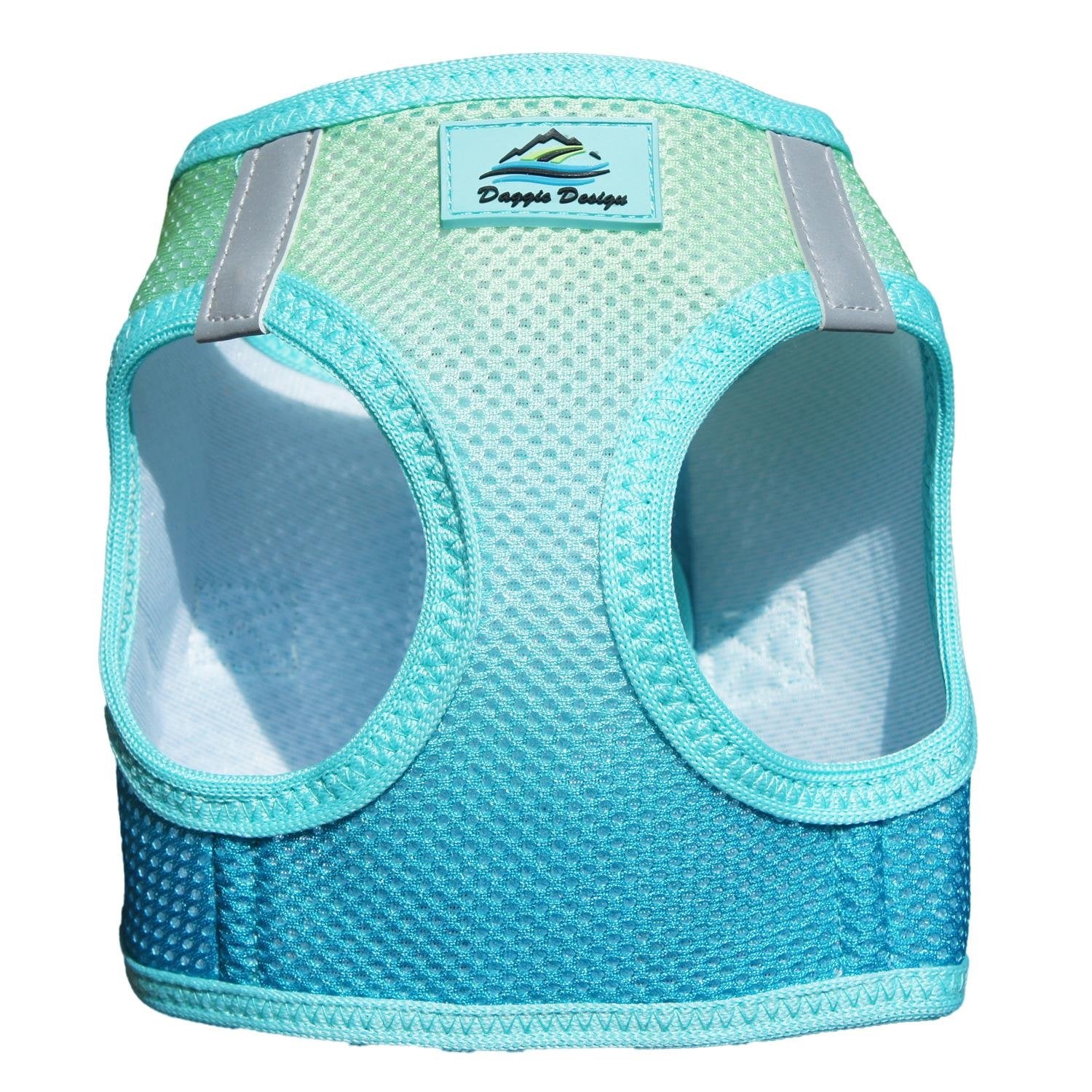 Doggie Design No Choke Dog Harness - Simple Step-in and Go Dog Vest for Small, Medium, and Large Breeds - Breathable Mesh Polyester Pet Harness - Aruba Blue - M