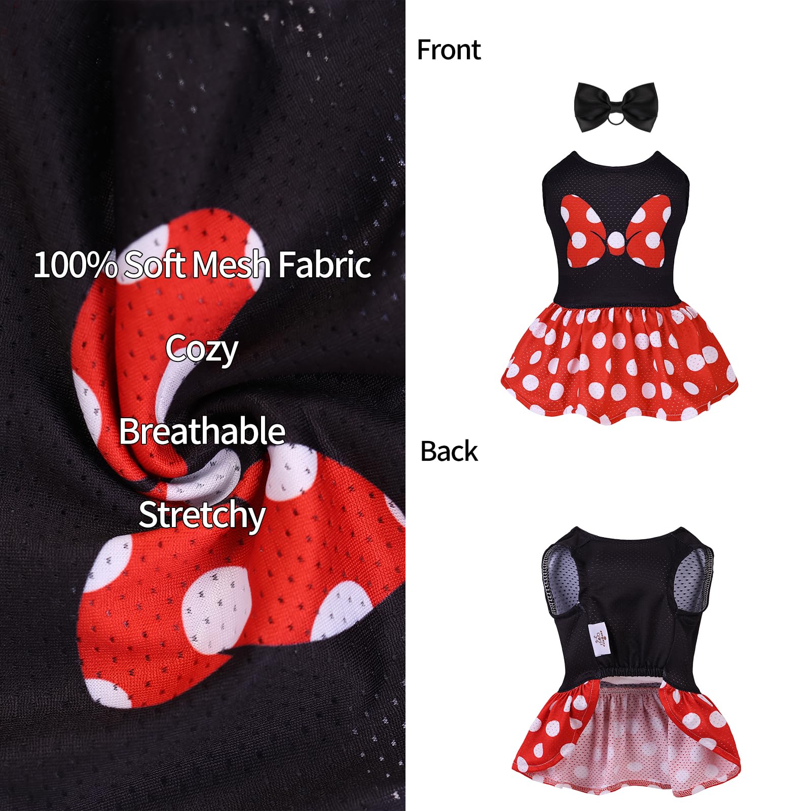 Cutebone Dog Mesh Dress Puppy Sundress Pet Outfit Summer Fashion For Small Dogs Girl Cat Clothes Bf33Xs-D