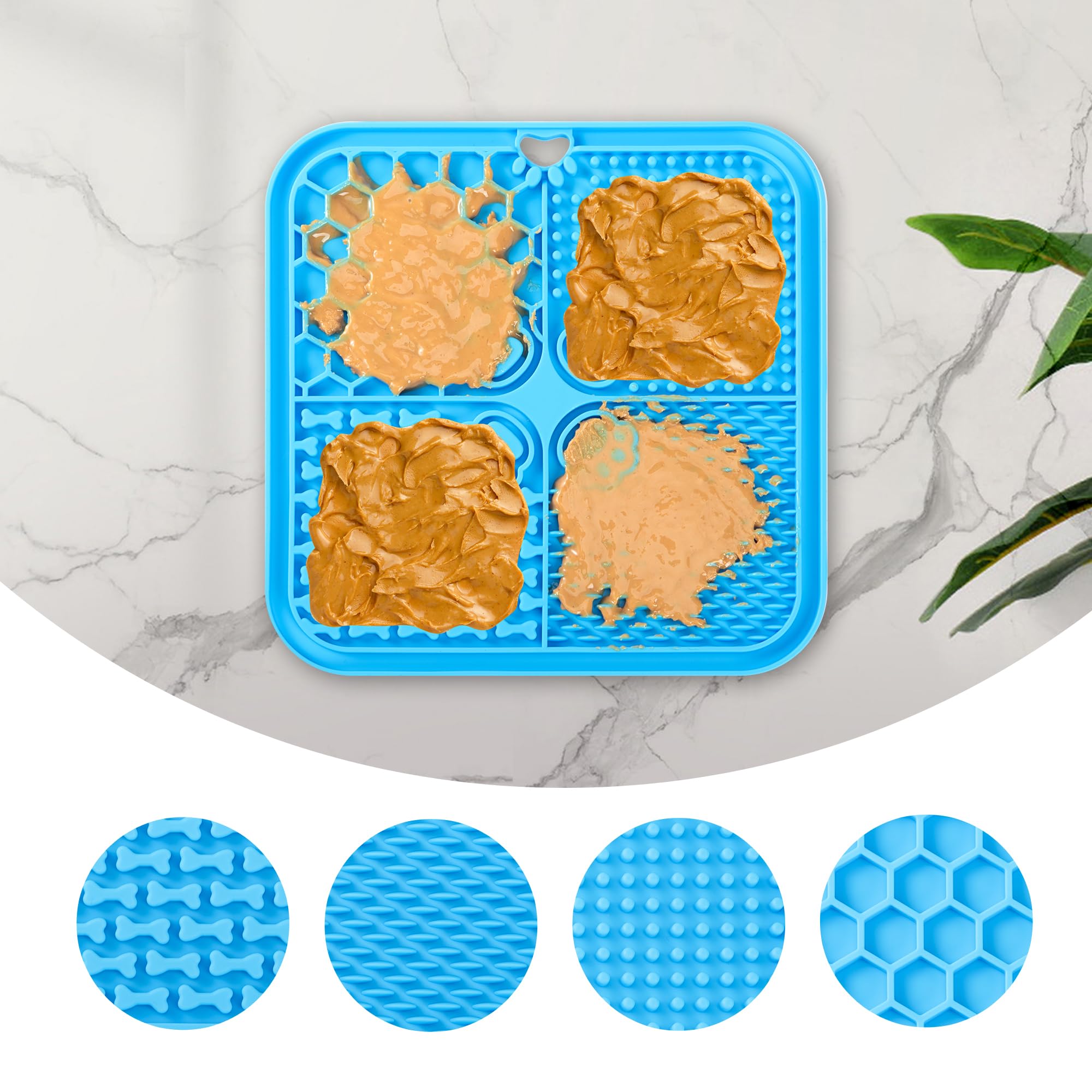 Dog Lick Mat, 3Pack Dog Slow Feeder, Non-Slip Design Lick Mat for Dogs and Cats, Boredom and Anxiety Reducer,Suitable for Treats