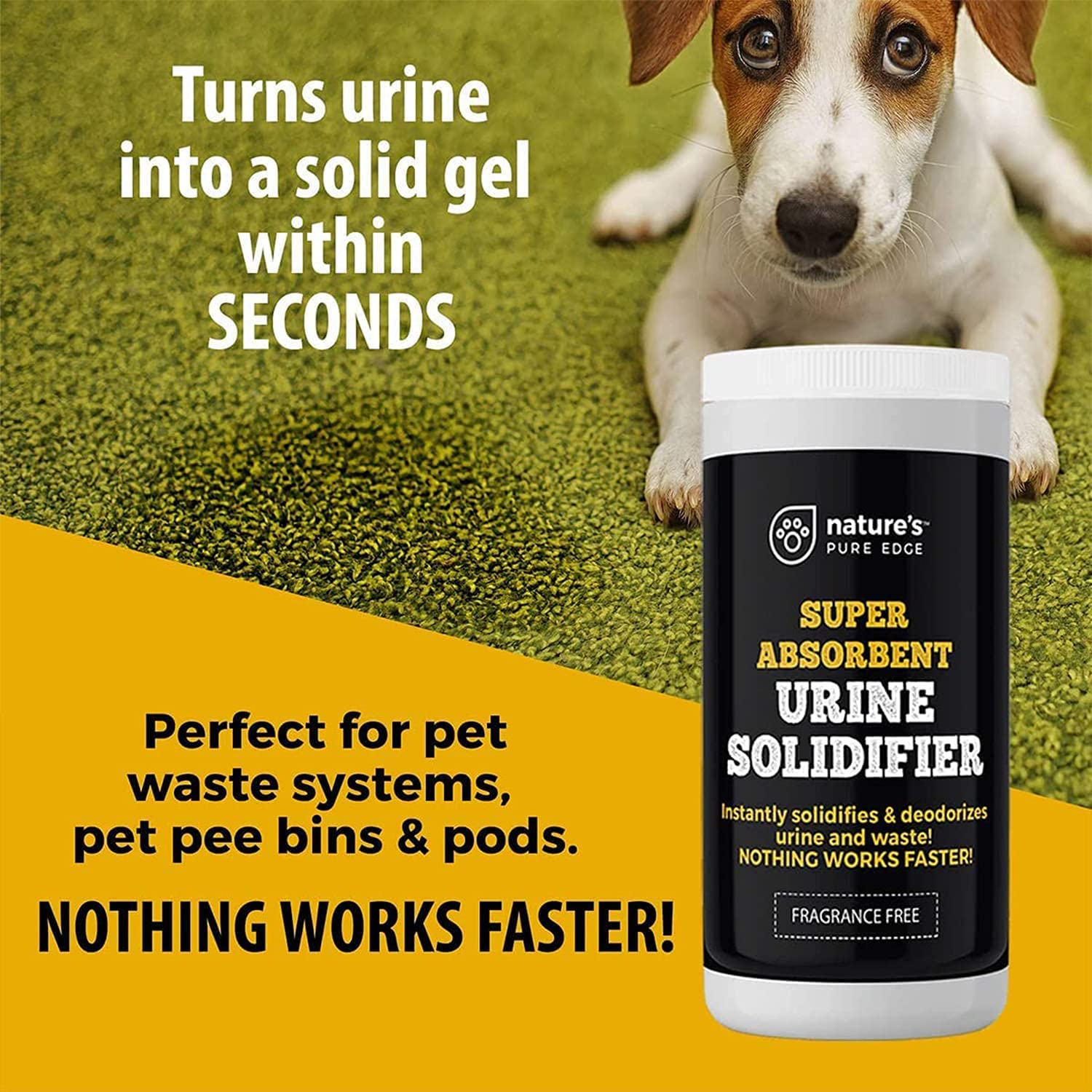 Nature's Pure Edge Portable Toilet Chemicals - Super Absorbent Urine Absorber Powder, 2 lb Bio Gel Deodorizer for Waste & Pet Loo