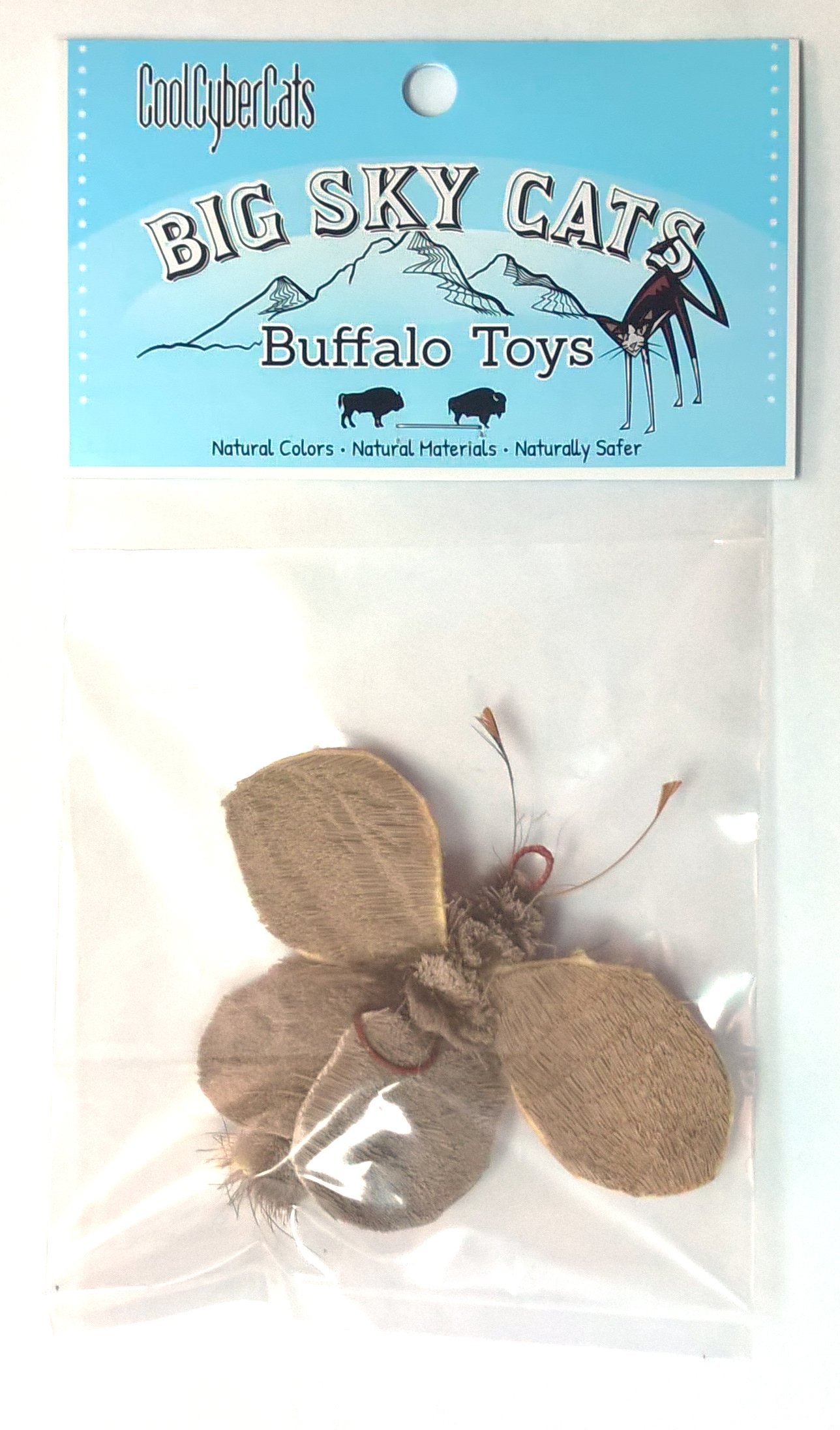 Big Sky Cats Butterfly Refill/Attachment Cat Toy - Natural Buffalo/Deer: Fits The Wildcat And Popular Bird And Mouse Type Wands/