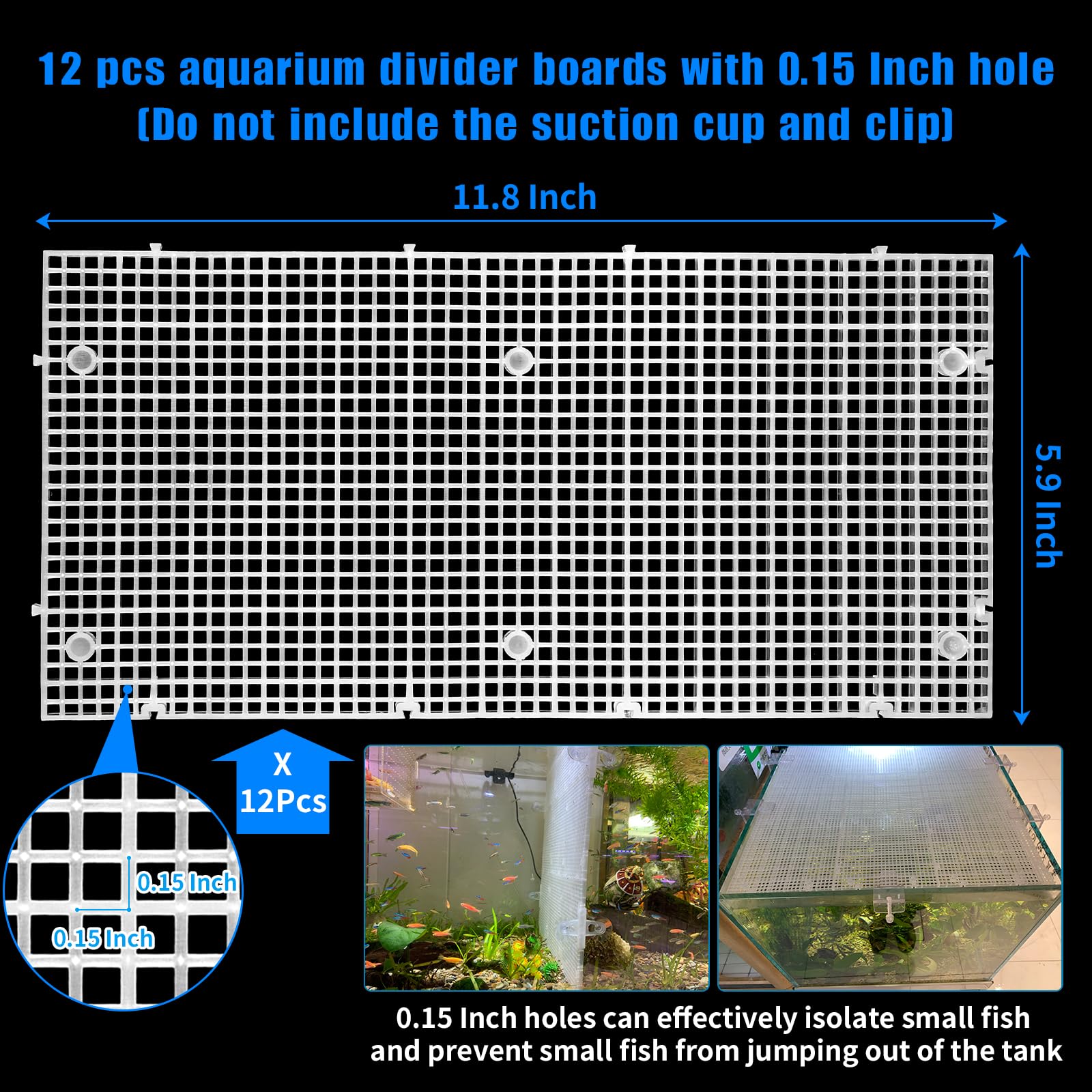 Weramics Plastic Egg Crate Grip Panel Fish Tank Divider Aquarium Divider Filter Bottom Fish Tank Isolation Board Egg Crate Tray