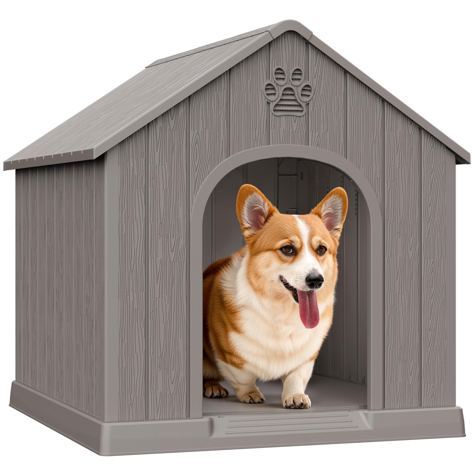 Bifanuo Outdoor Indoor Dog House for Small & Medium Dogs - Weatherproof Shelter with Elevated Floor, Hidden Vents & Tool-Free As